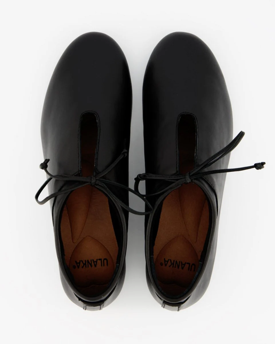 BLANCHE - BLACK LEATHER SHOES - Image 3