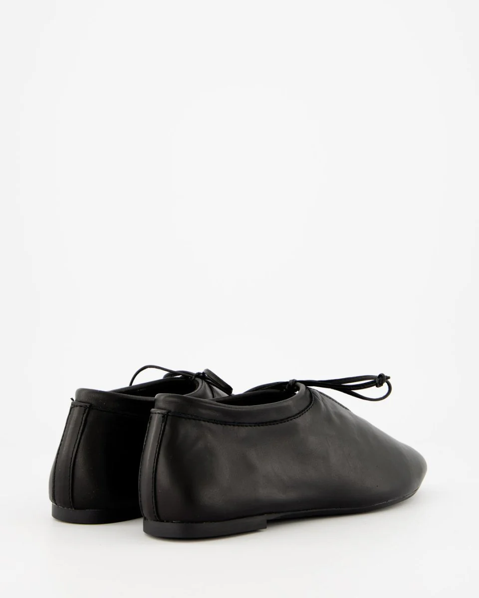 BLANCHE - BLACK LEATHER SHOES - Image 6