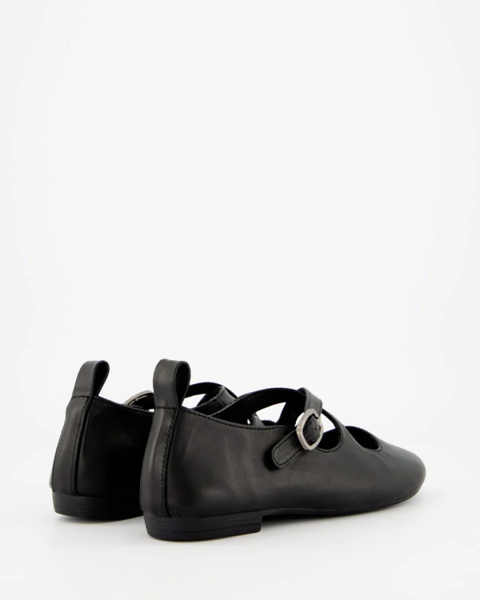 BLOSS - BLACK LEATHER FLATS - Image 6