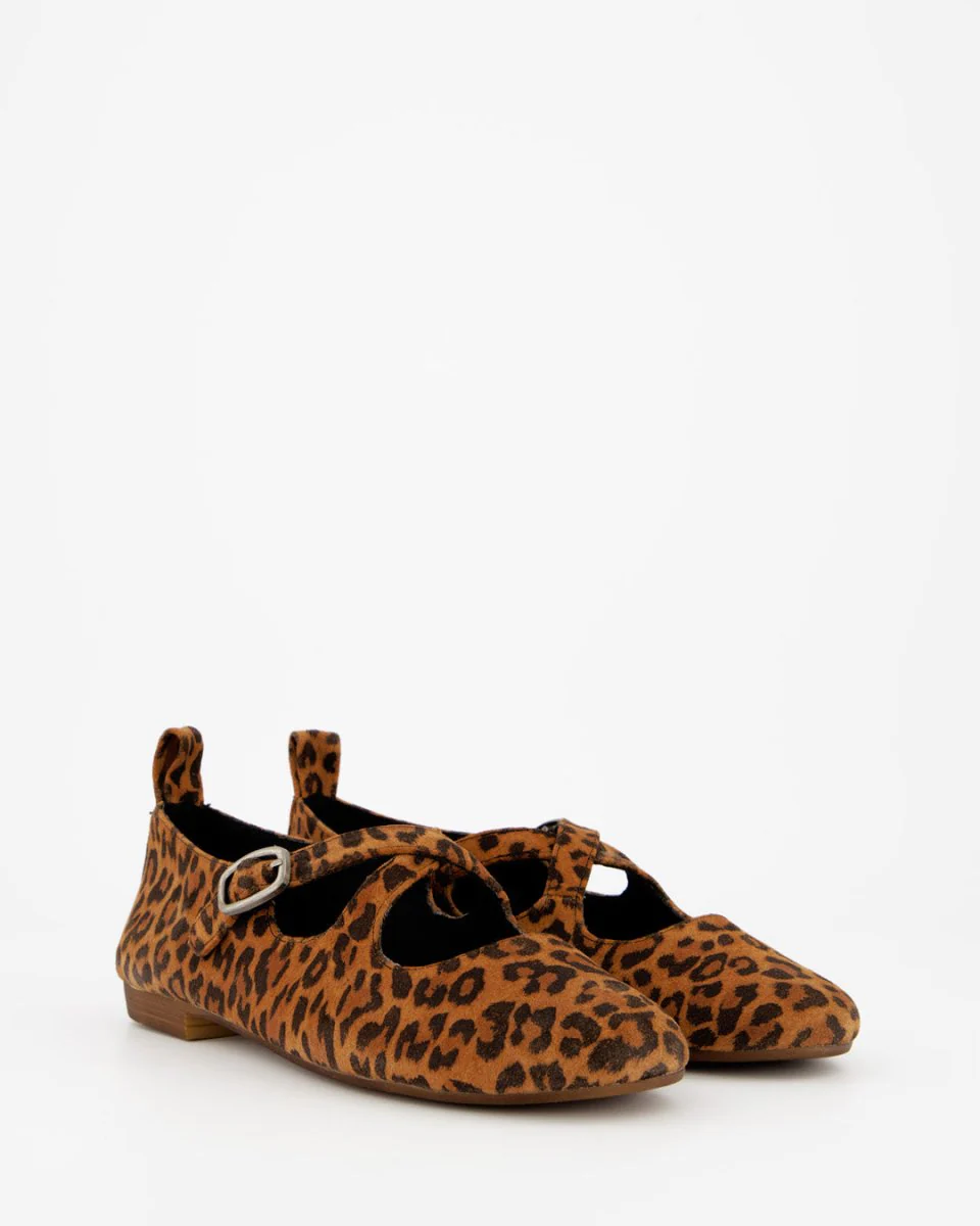 BLOSS - LEOPARD SUEDE FLATS - Image 3