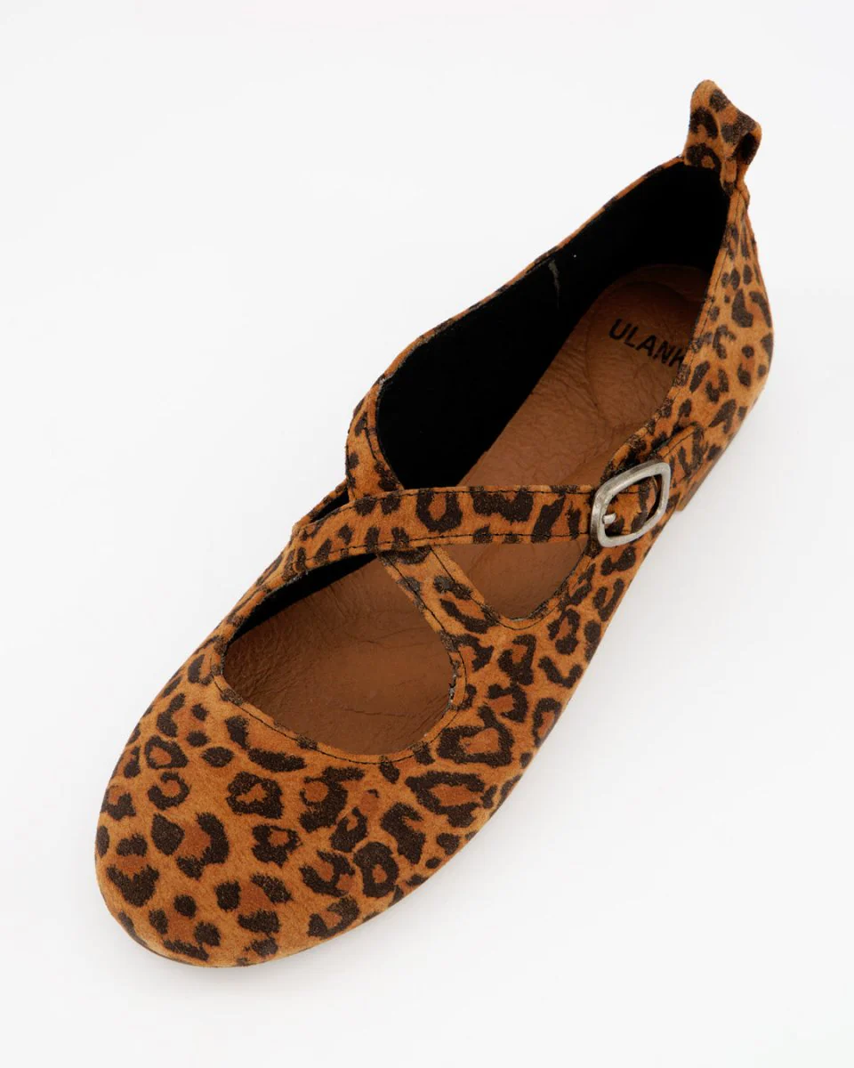 BLOSS - LEOPARD SUEDE FLATS - Image 4