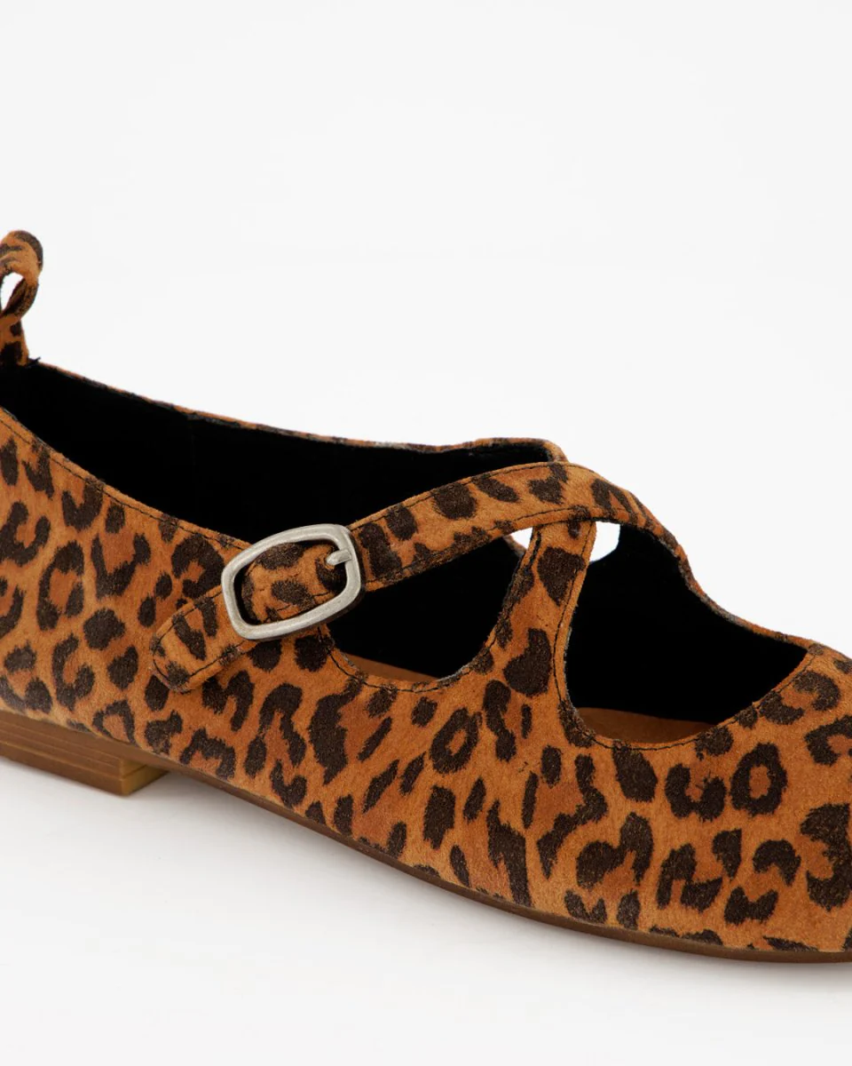 BLOSS - LEOPARD SUEDE FLATS - Image 6