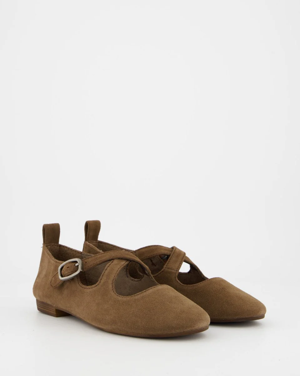 BLOSS - BROWN SUEDE FLATS - Image 3