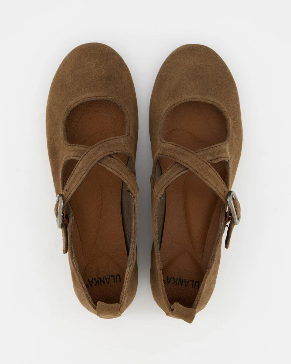 BLOSS - BROWN SUEDE FLATS - Image 4