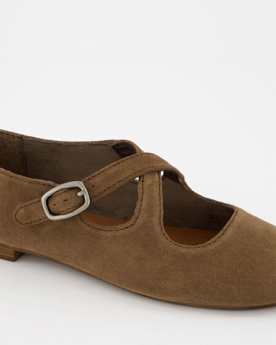 BLOSS - BROWN SUEDE FLATS - Image 5