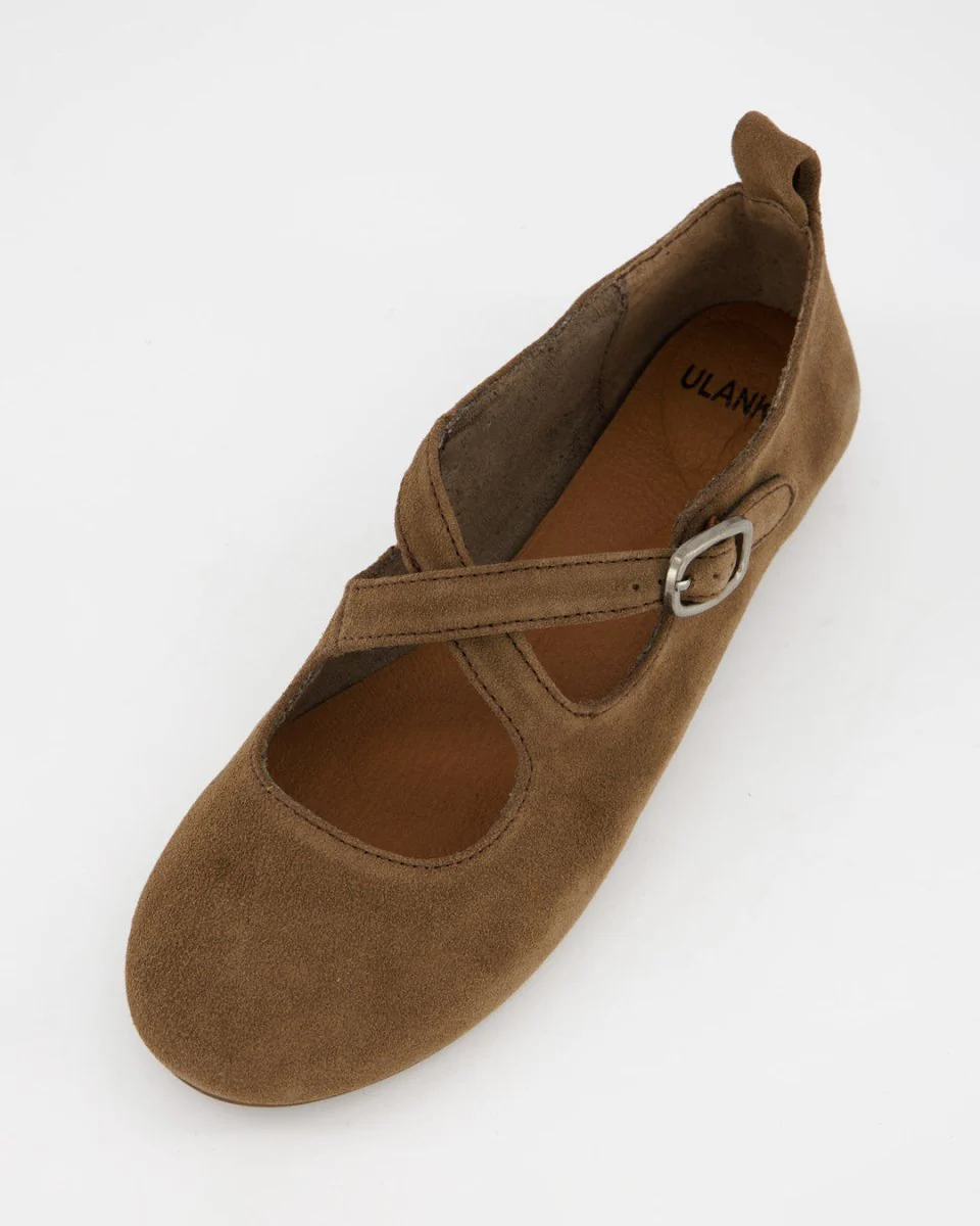 BLOSS - BROWN SUEDE FLATS - Image 6
