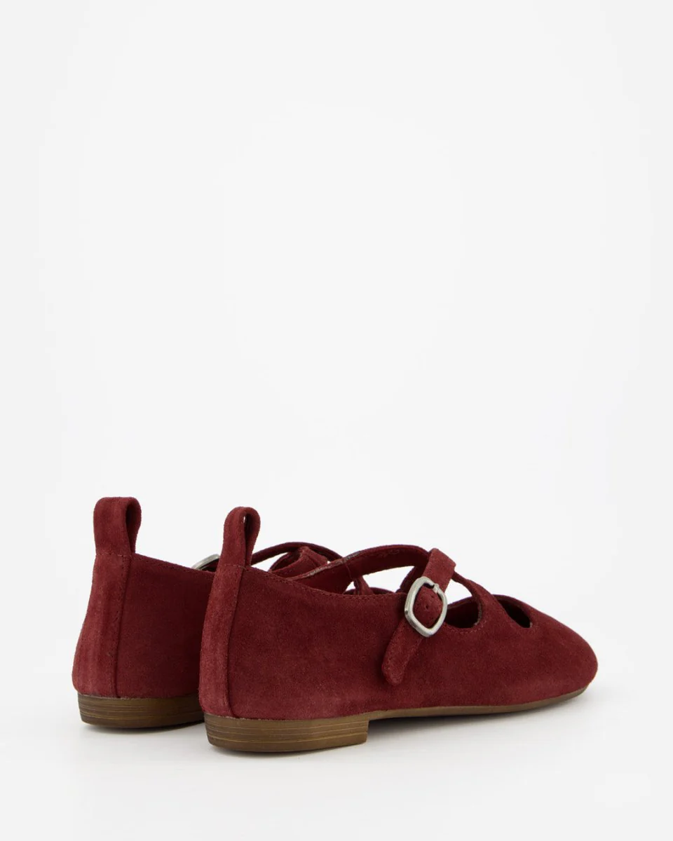 BLOSS - RED SUEDE FLATS - Image 6