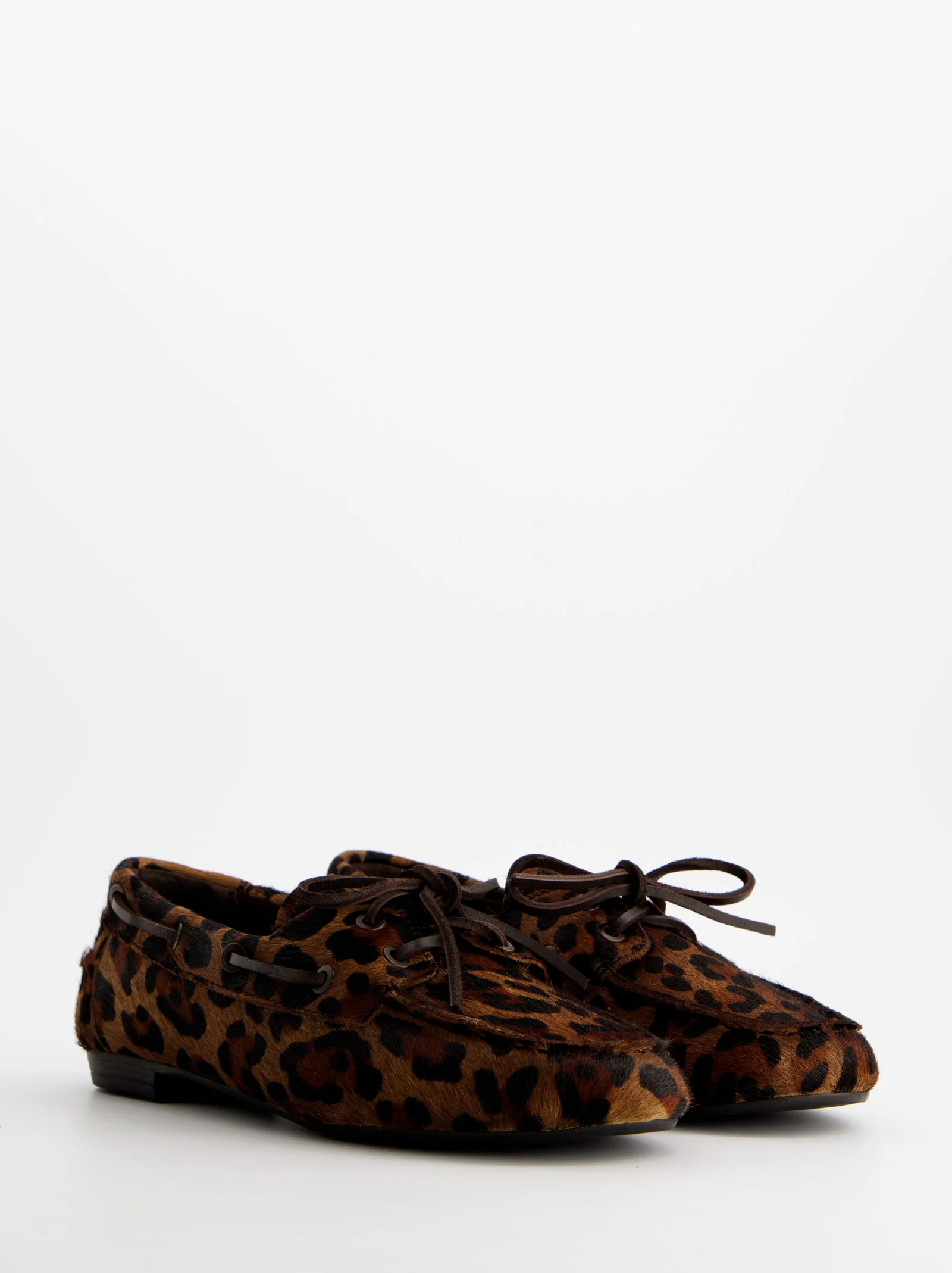 ANIMAL PRINT LEATHER BOAT SHOES - BLOSSOM - Image 3