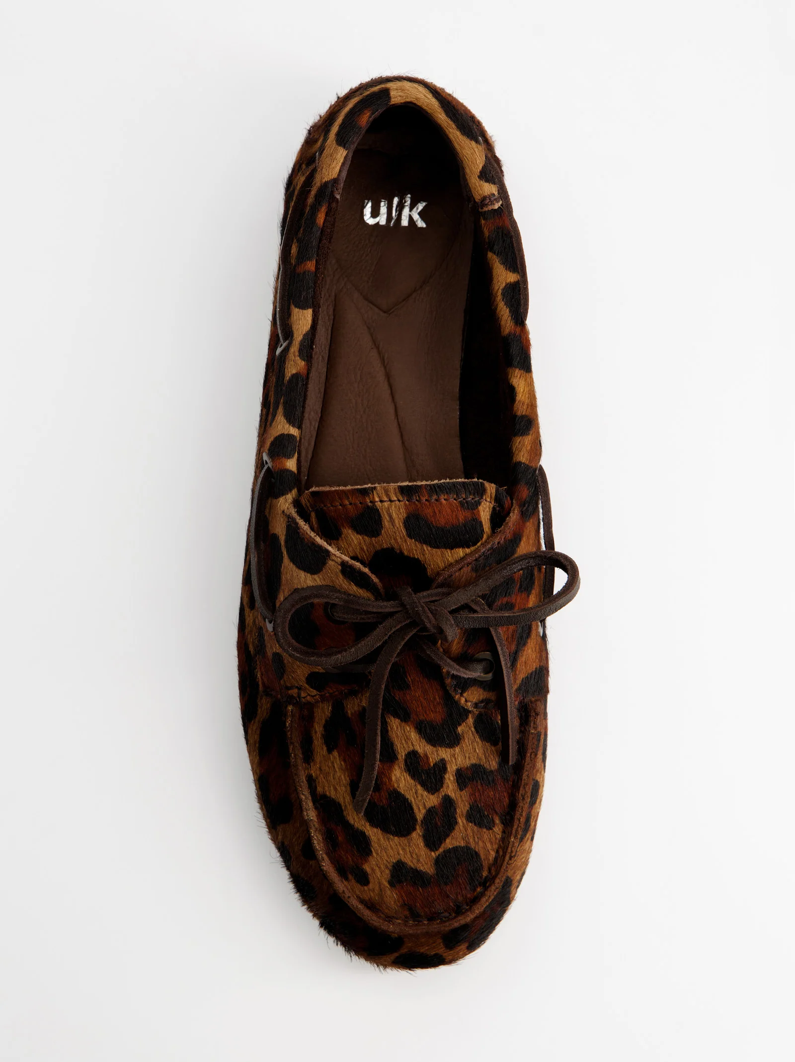 ANIMAL PRINT LEATHER BOAT SHOES - BLOSSOM - Image 4