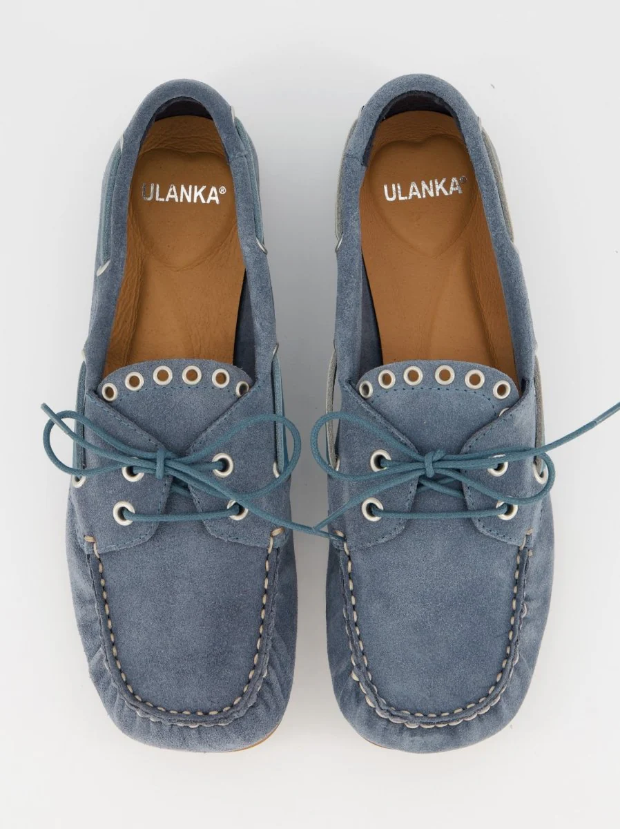 BLUE SUEDE BOAT SHOES - MARNO - Image 3