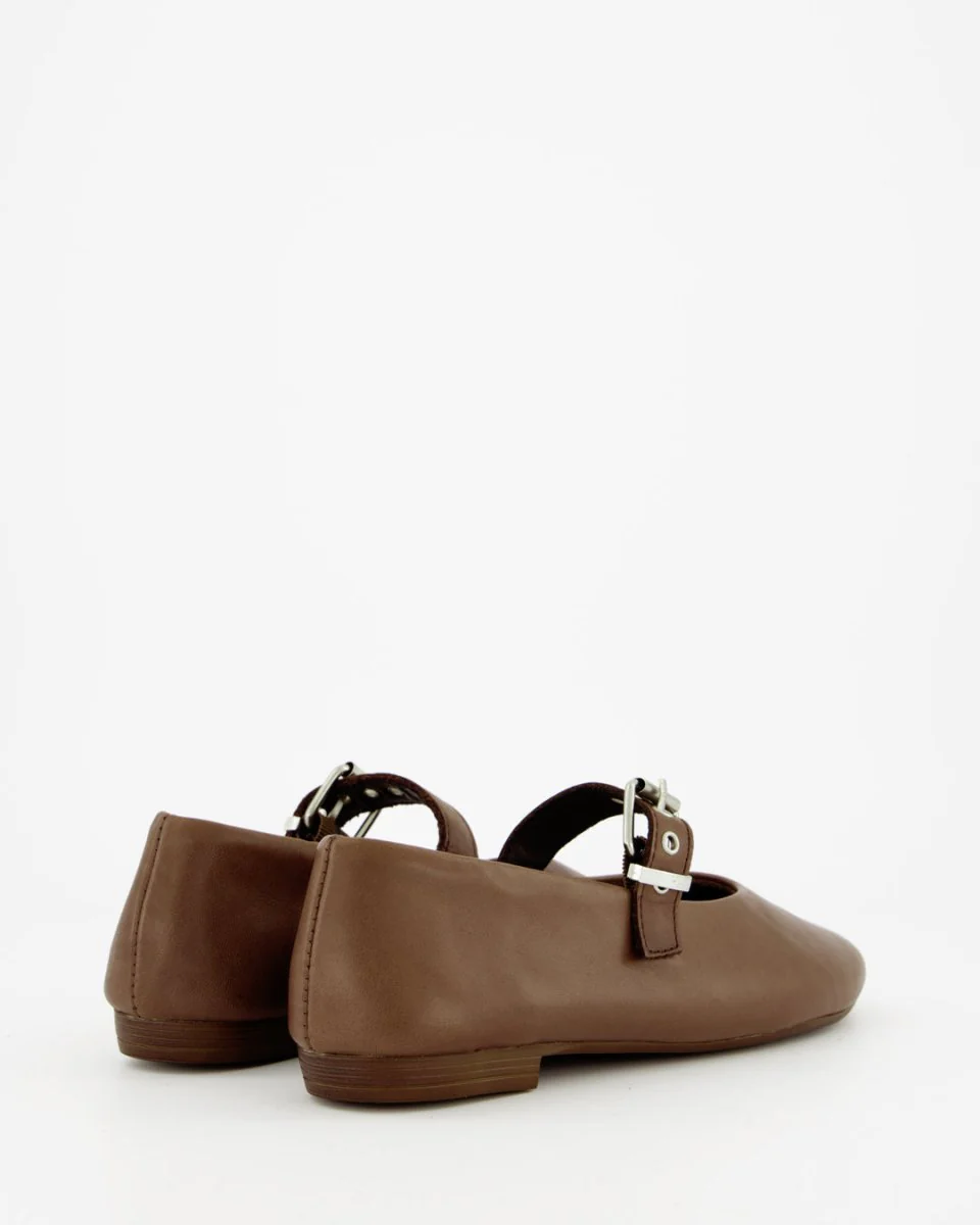 BLUEY - BROWN LEATHER FLATS - Image 6