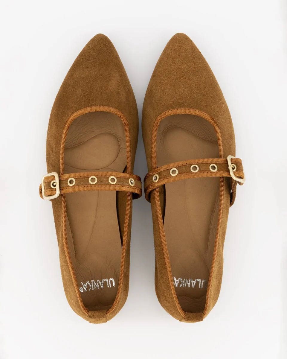 BROWN LEATHER FLATS - NEW TACHIN - Image 3