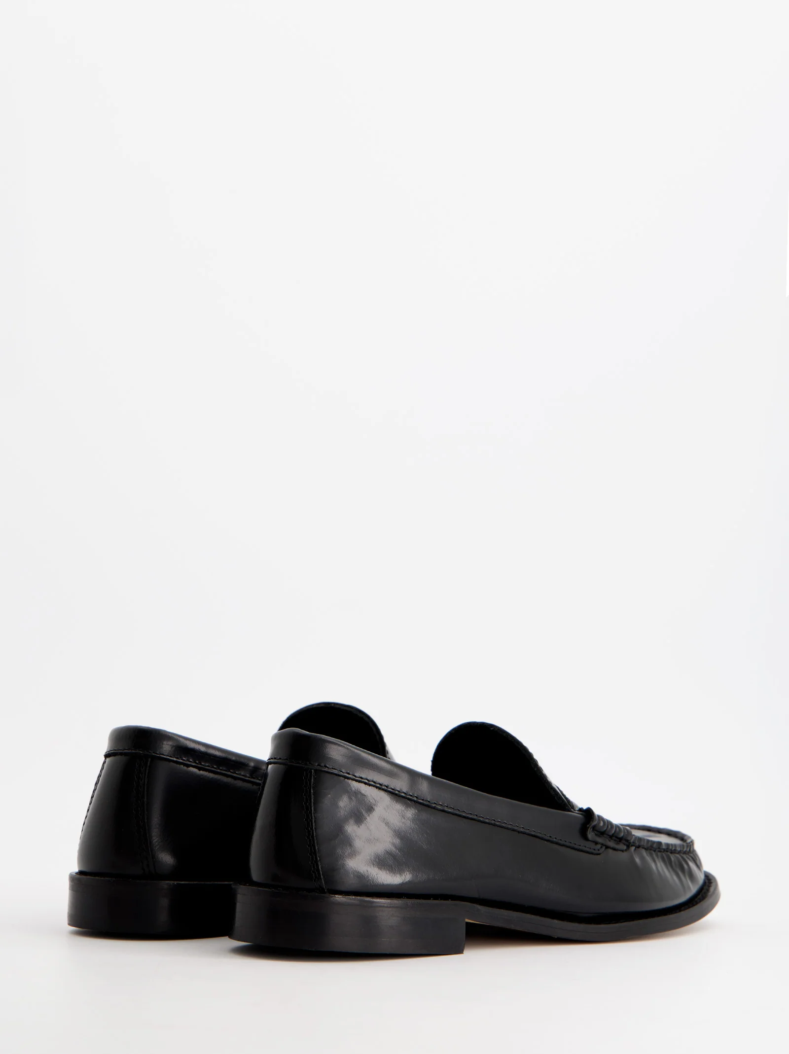 BLACK LEATHER LOAFERS - BUBBY - Image 3