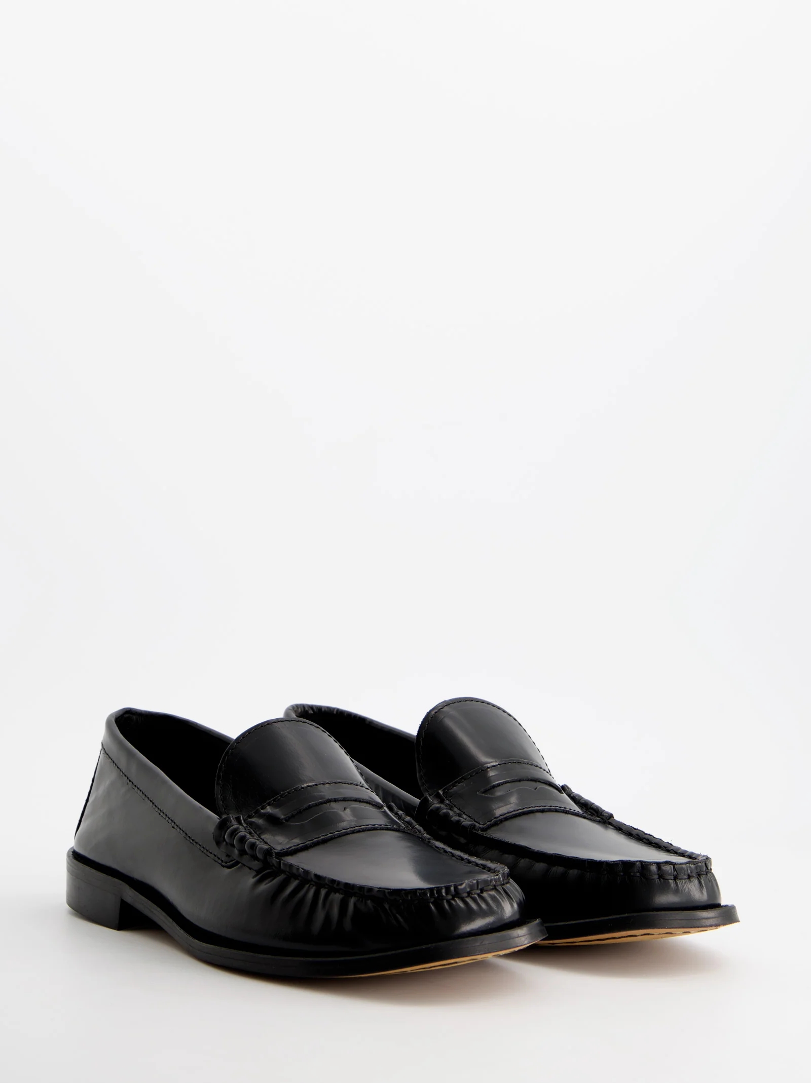 BLACK LEATHER LOAFERS - BUBBY - Image 5