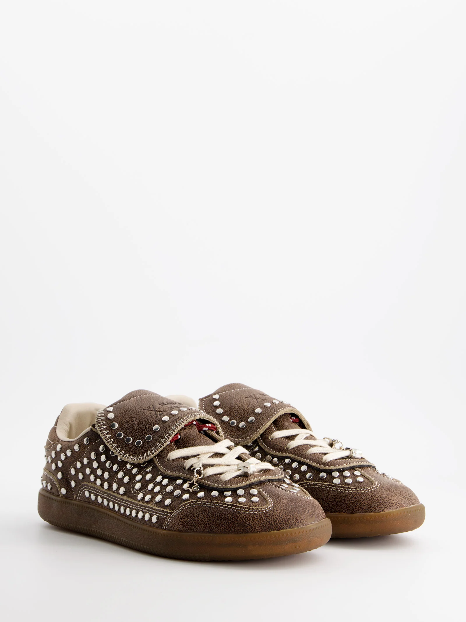BROWN STUDDED SNEAKERS - CHILE - Image 3