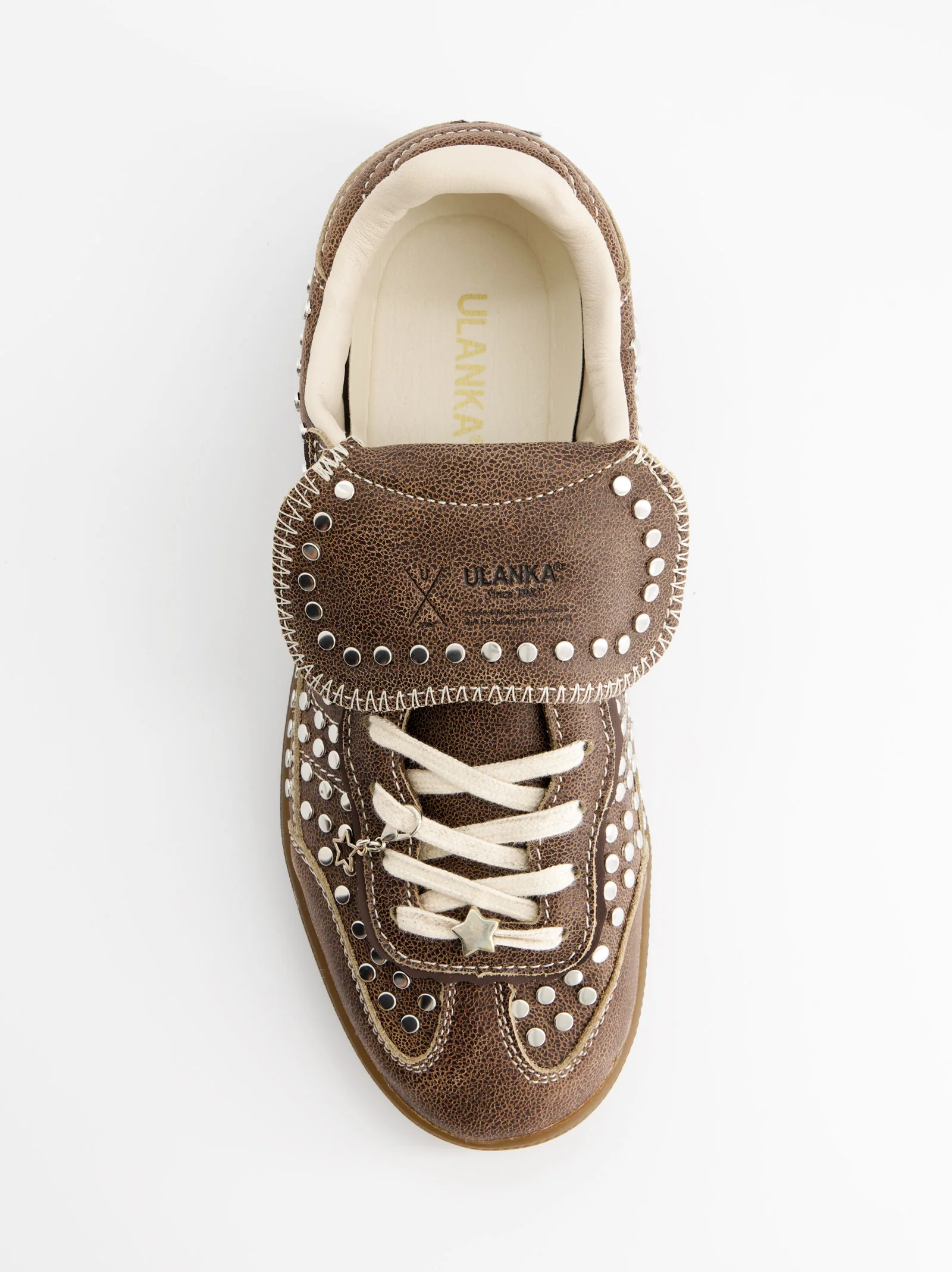 BROWN STUDDED SNEAKERS - CHILE - Image 4