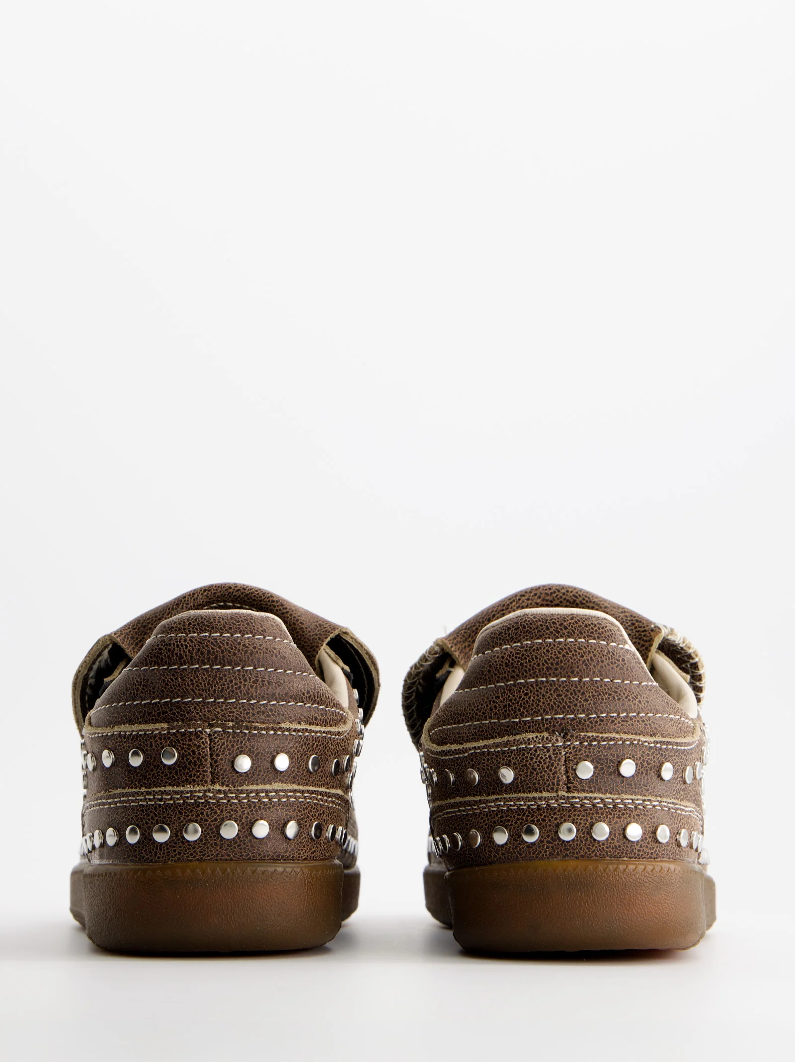 BROWN STUDDED SNEAKERS - CHILE - Image 6