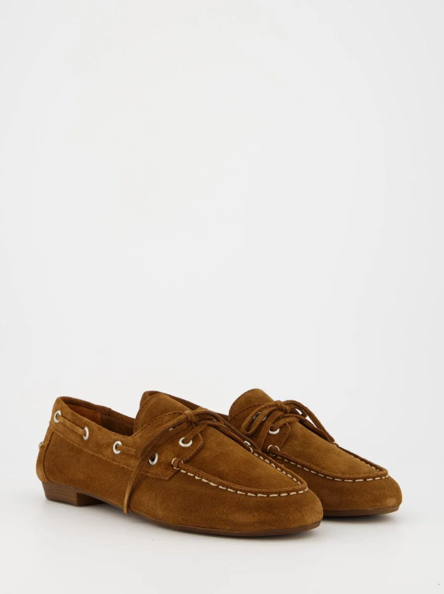 BROWN SUEDE BOAT SHOES - MERTH - Image 3