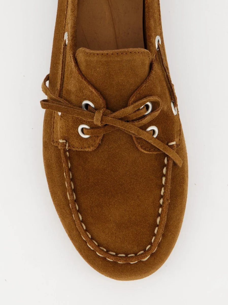 BROWN SUEDE BOAT SHOES - MERTH - Image 4