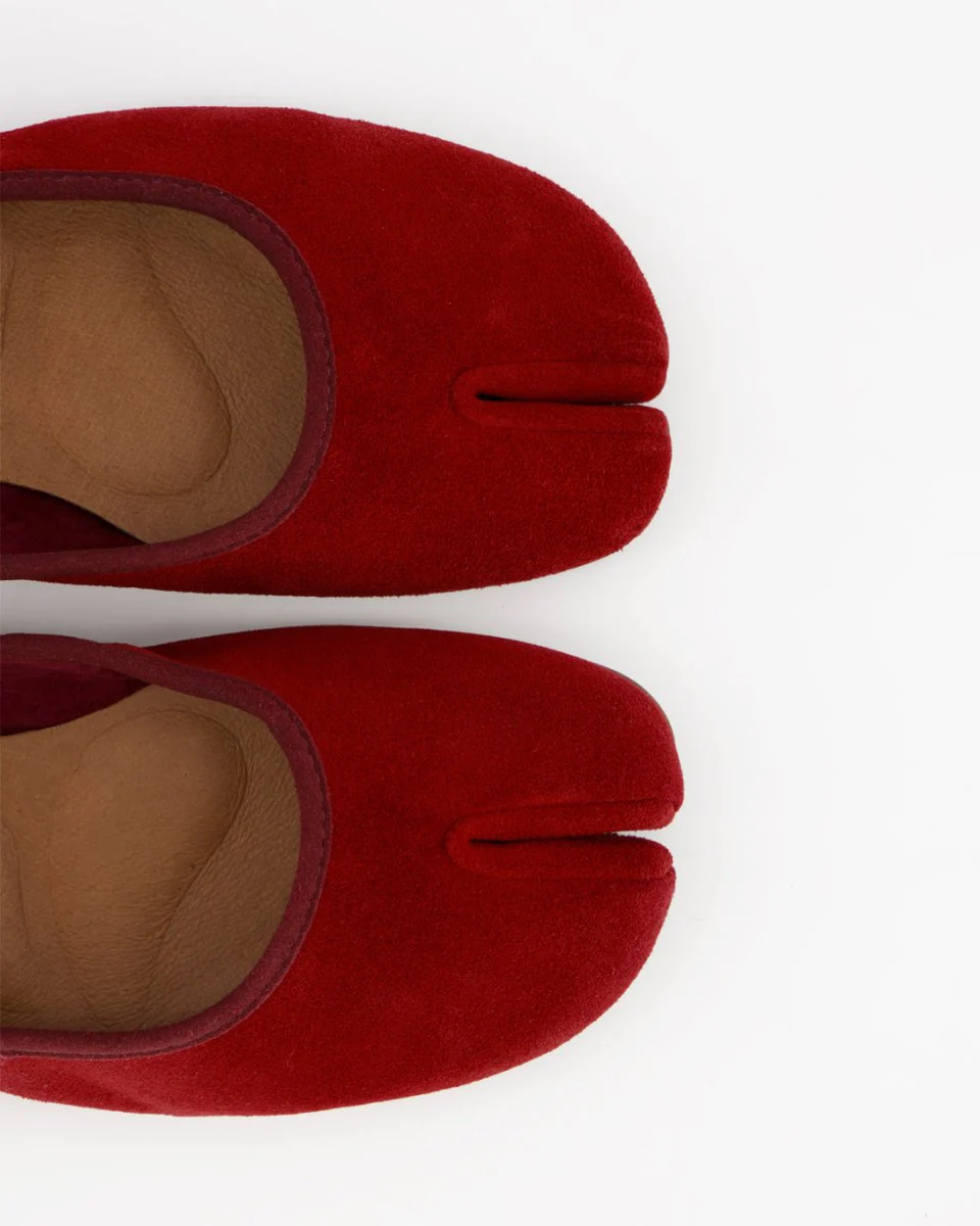GEISHA - RED SUEDE FLATS - Image 5