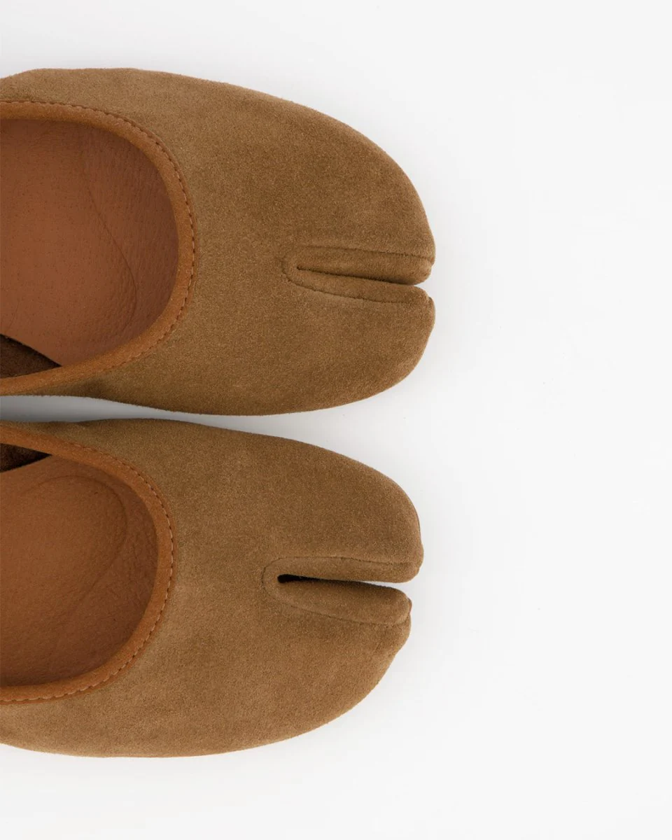 GEISHA - TAUPE SUEDE FLATS - Image 5