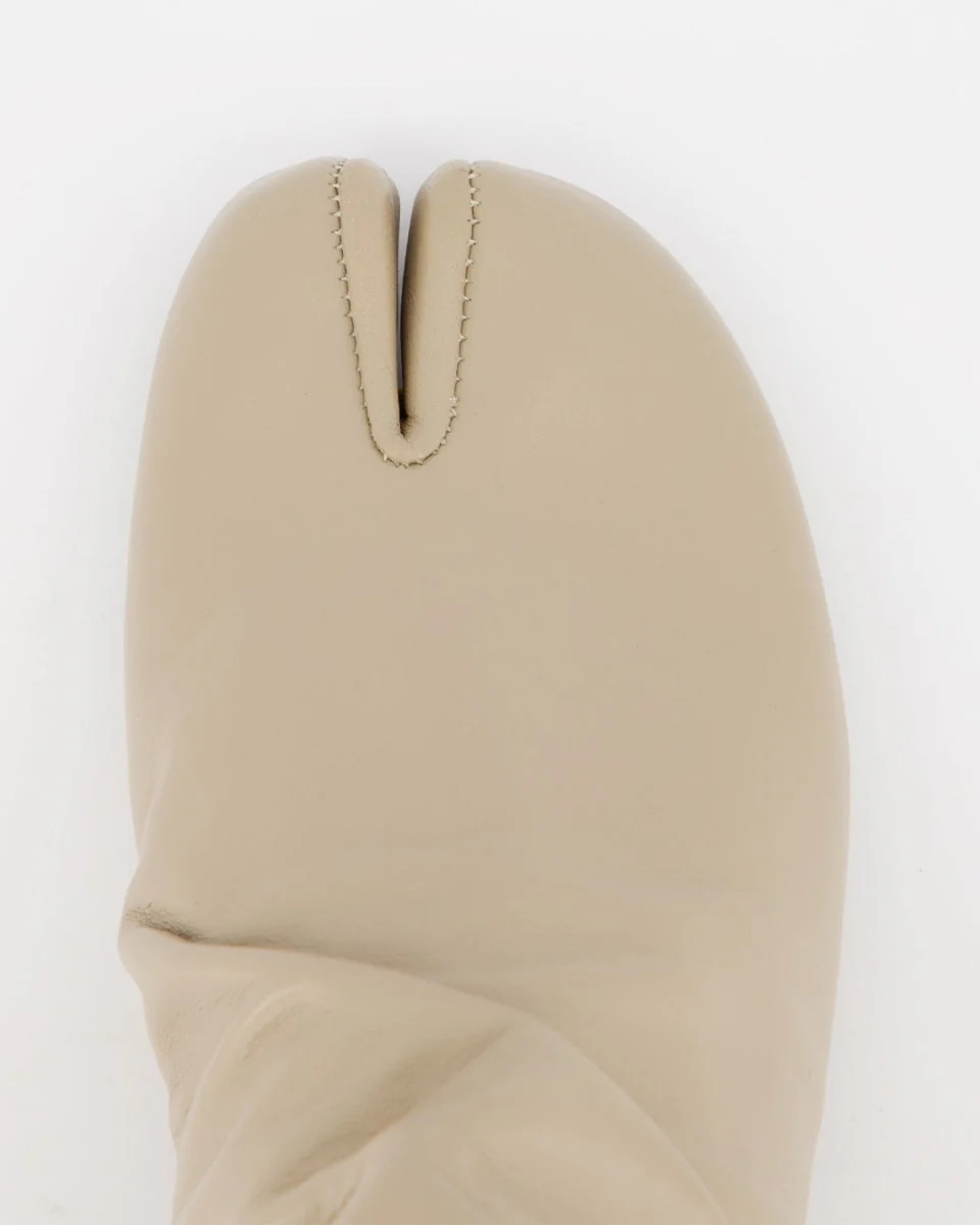 GIGI - BEIGE LEATHER ANKLE BOOTS - Image 4