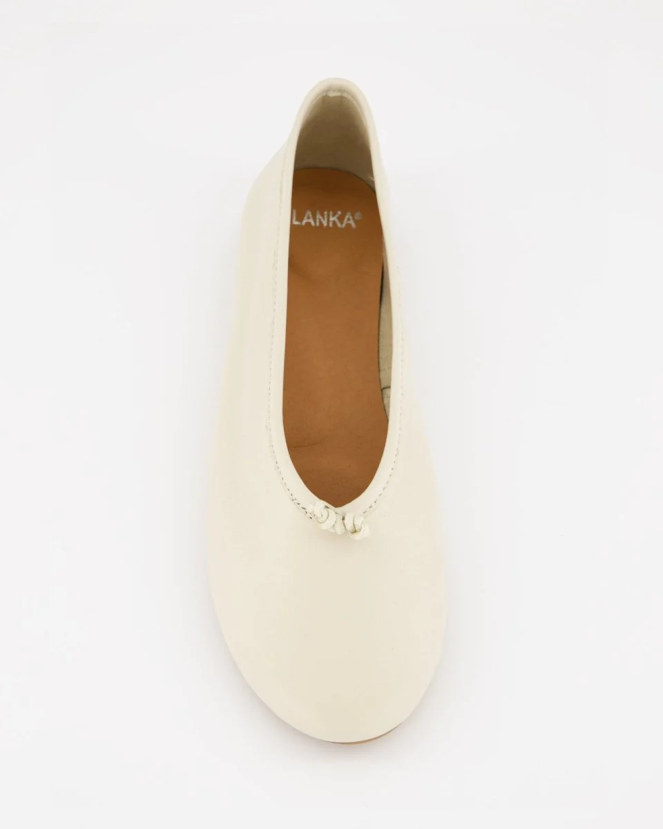 WHITE LEATHER FLATS - NEW KIMI - Image 3