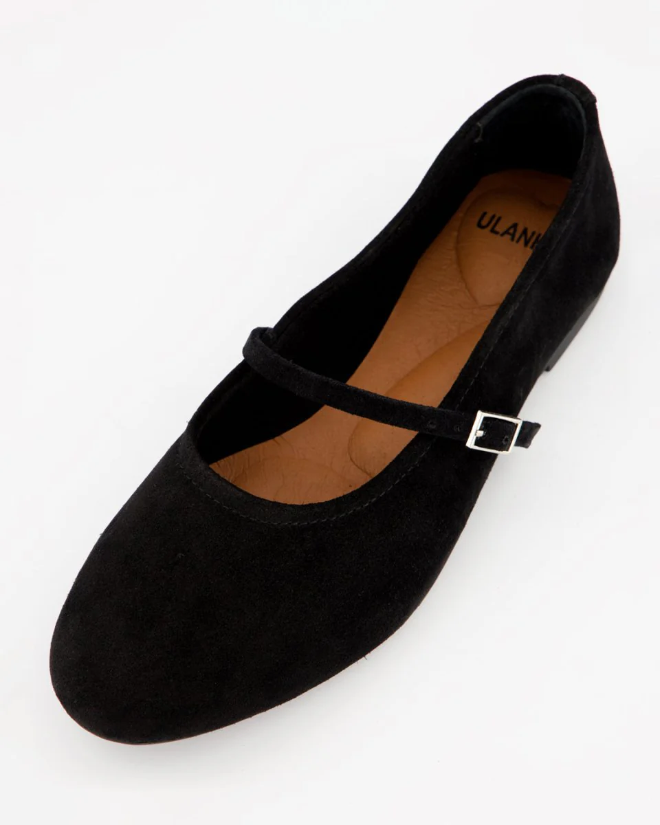 LINE - BLACK SUEDE FLATS - Image 4