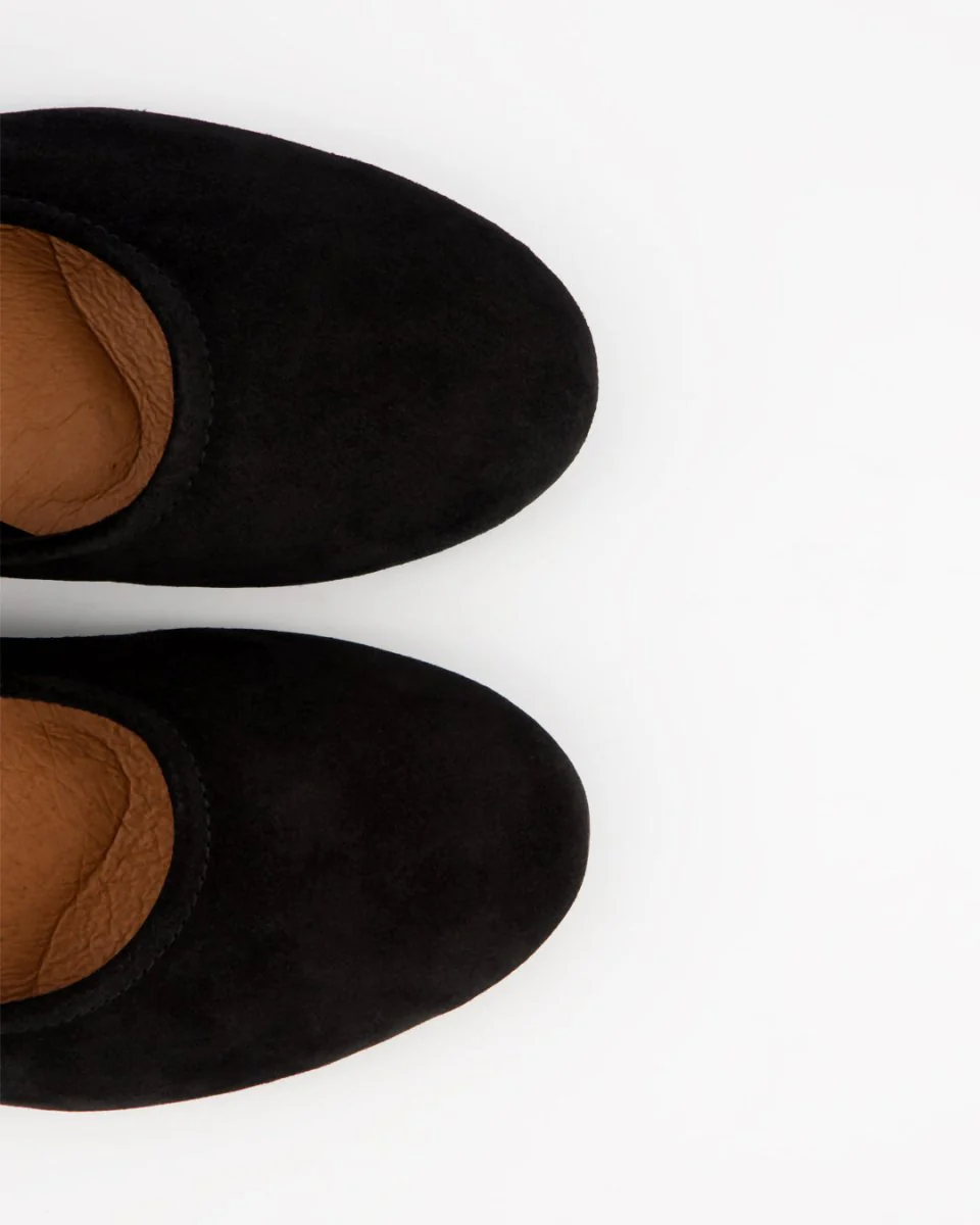 LINE - BLACK SUEDE FLATS - Image 5