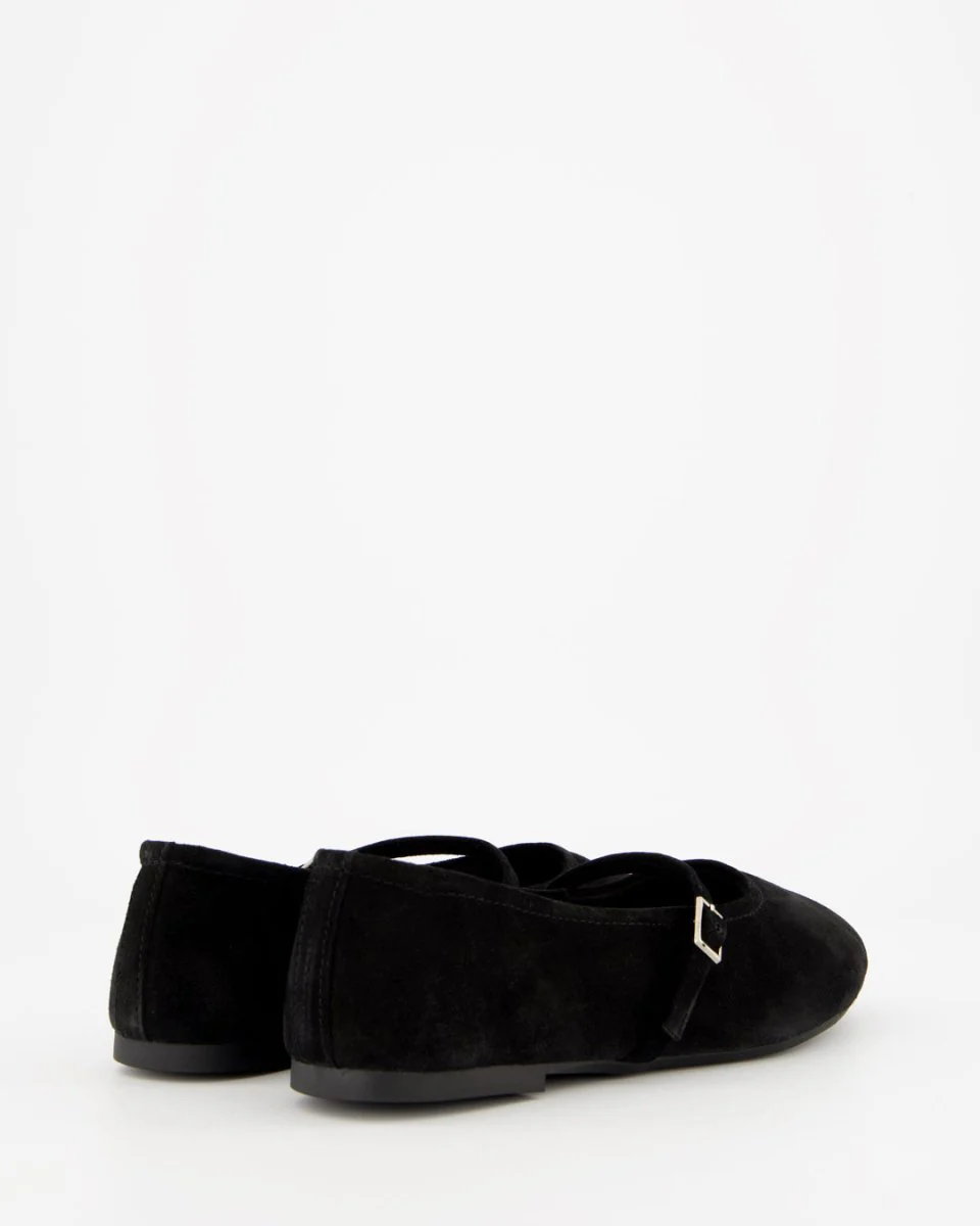 LINE - BLACK SUEDE FLATS - Image 6