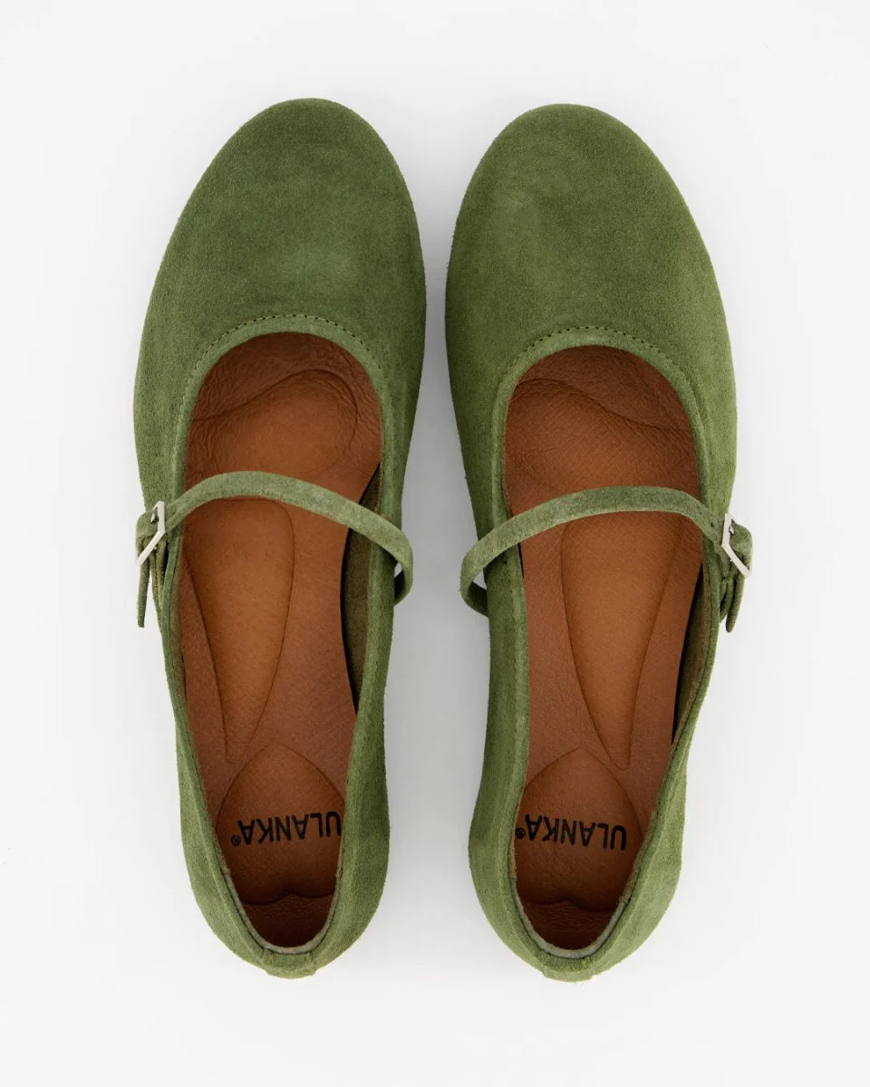 LINE - GREEN SUEDE FLATS - Image 4