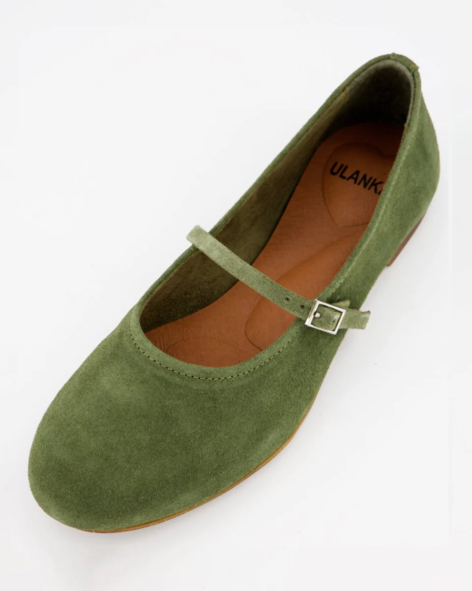 LINE - GREEN SUEDE FLATS - Image 6