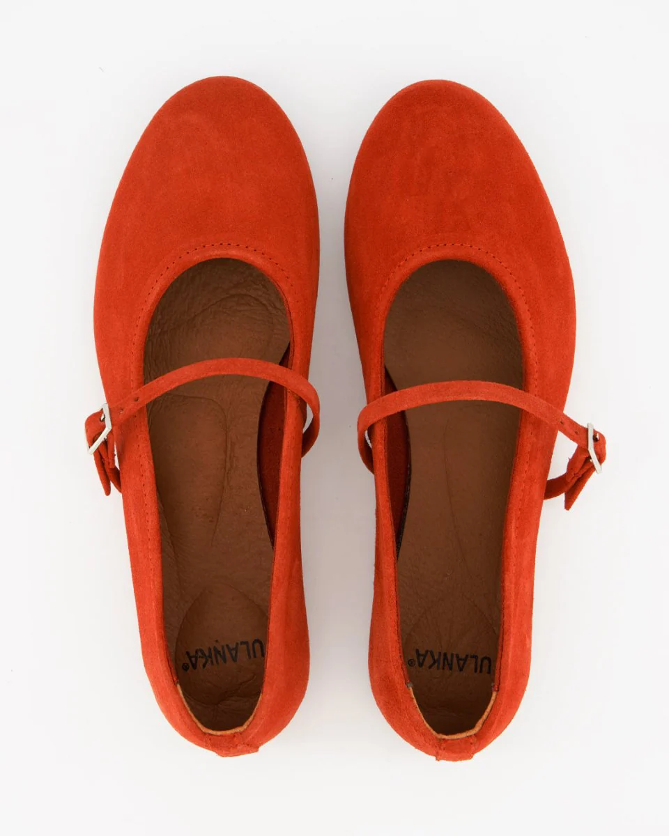LINE - ORANGE SUEDE FLATS - Image 4