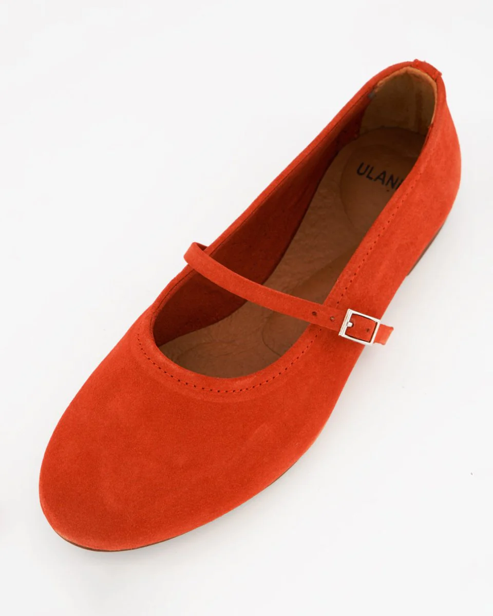 LINE - ORANGE SUEDE FLATS - Image 5