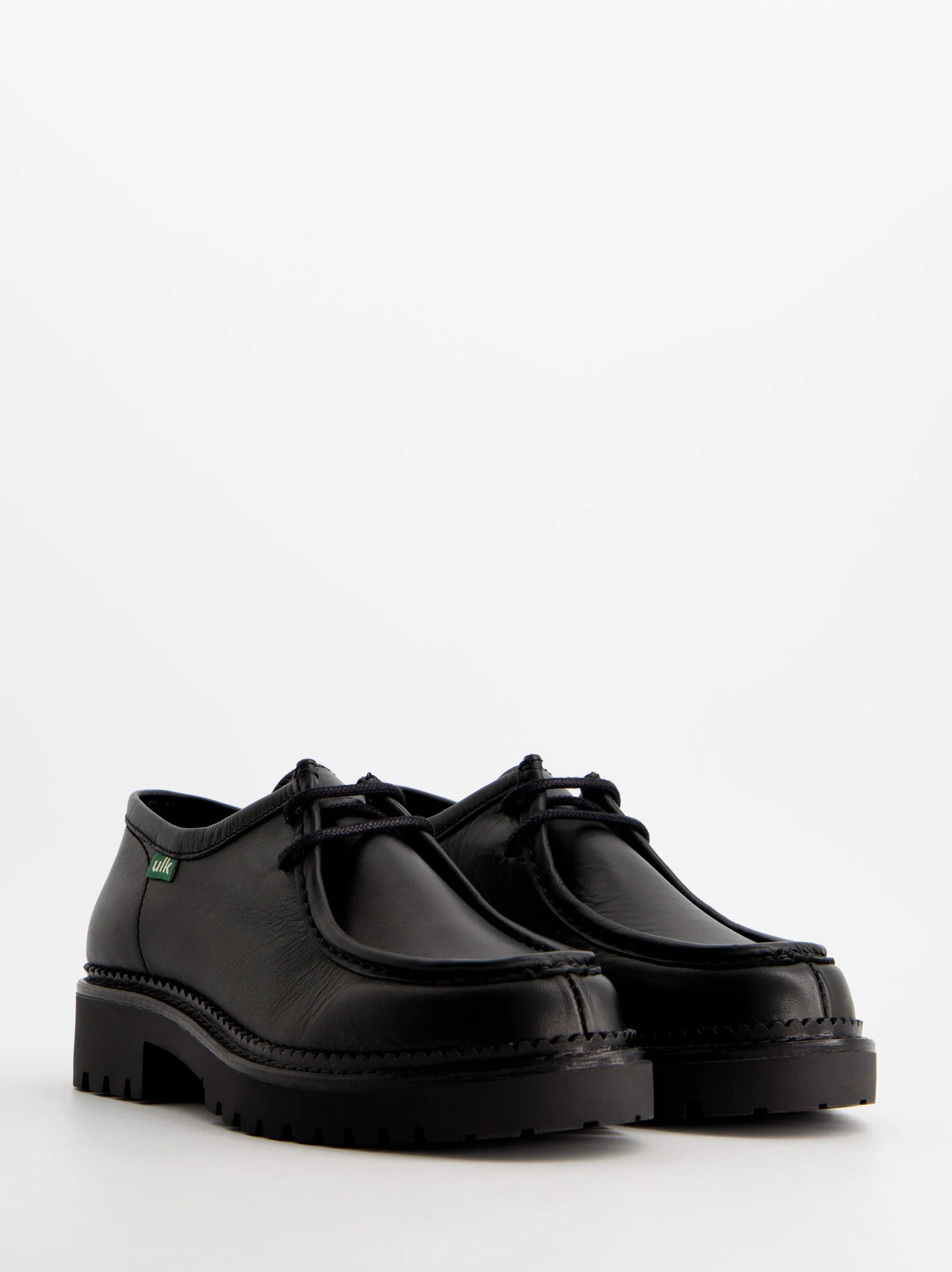 BLACK LEATHER BOAT SHOES - MOLLY - Image 4