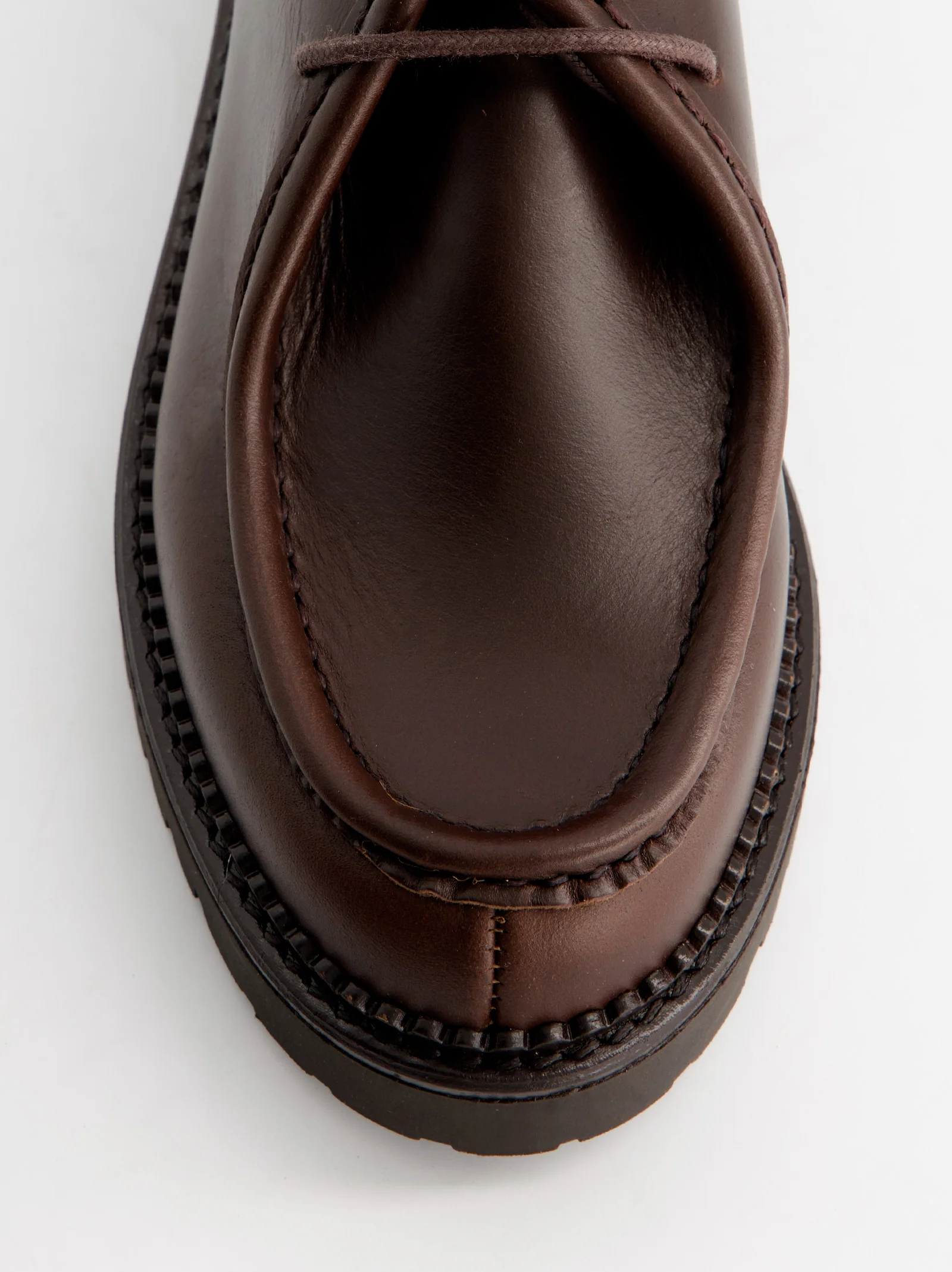BROWN LEATHER BOAT SHOES - MOLLY - Image 5