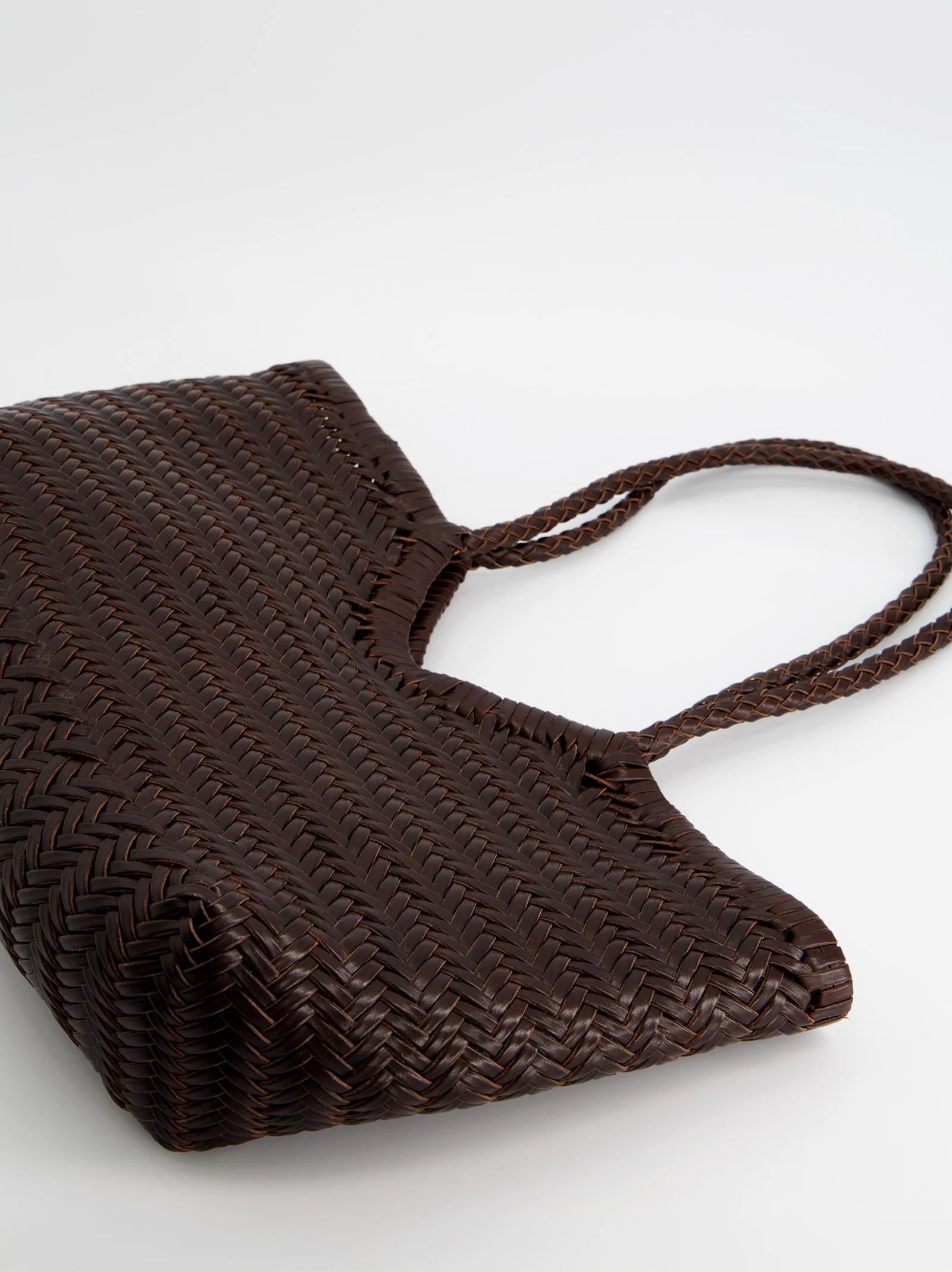 WOVEN LEATHER SHOPPER BAG - ROMI - Image 5