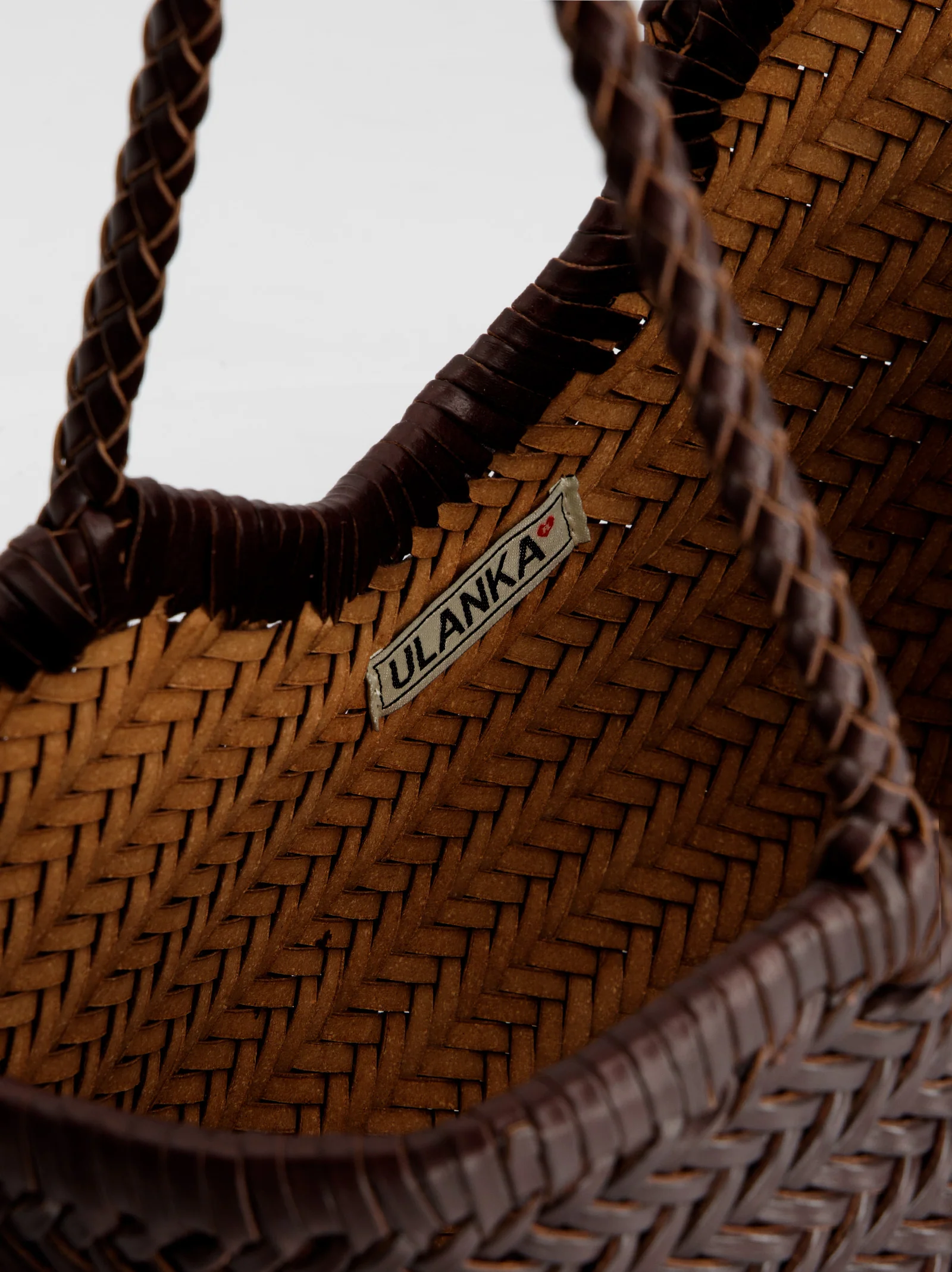 WOVEN LEATHER SHOPPER BAG - ROMI - Image 6