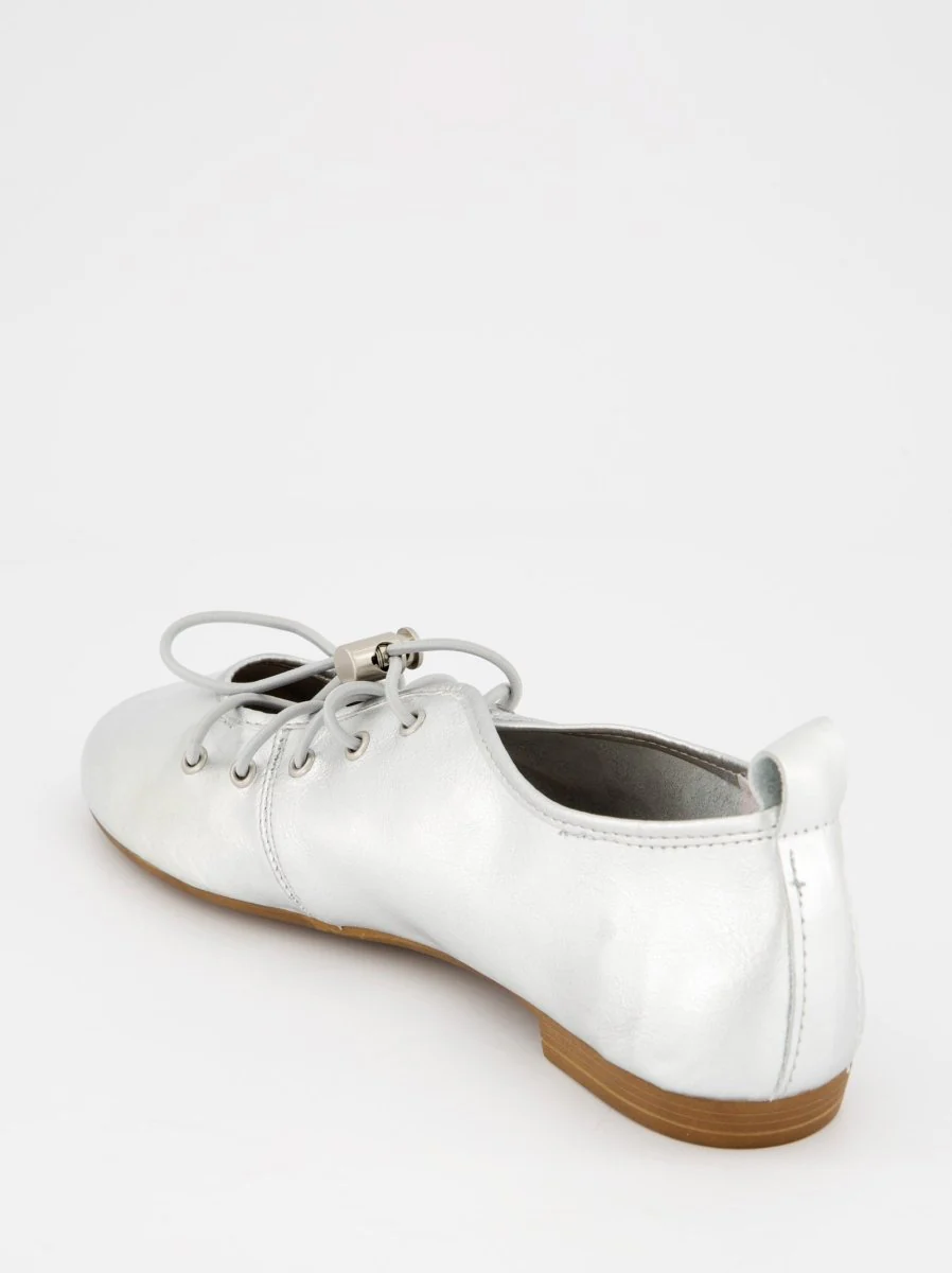 SILVER LEATHER FLATS - POMA - Image 5
