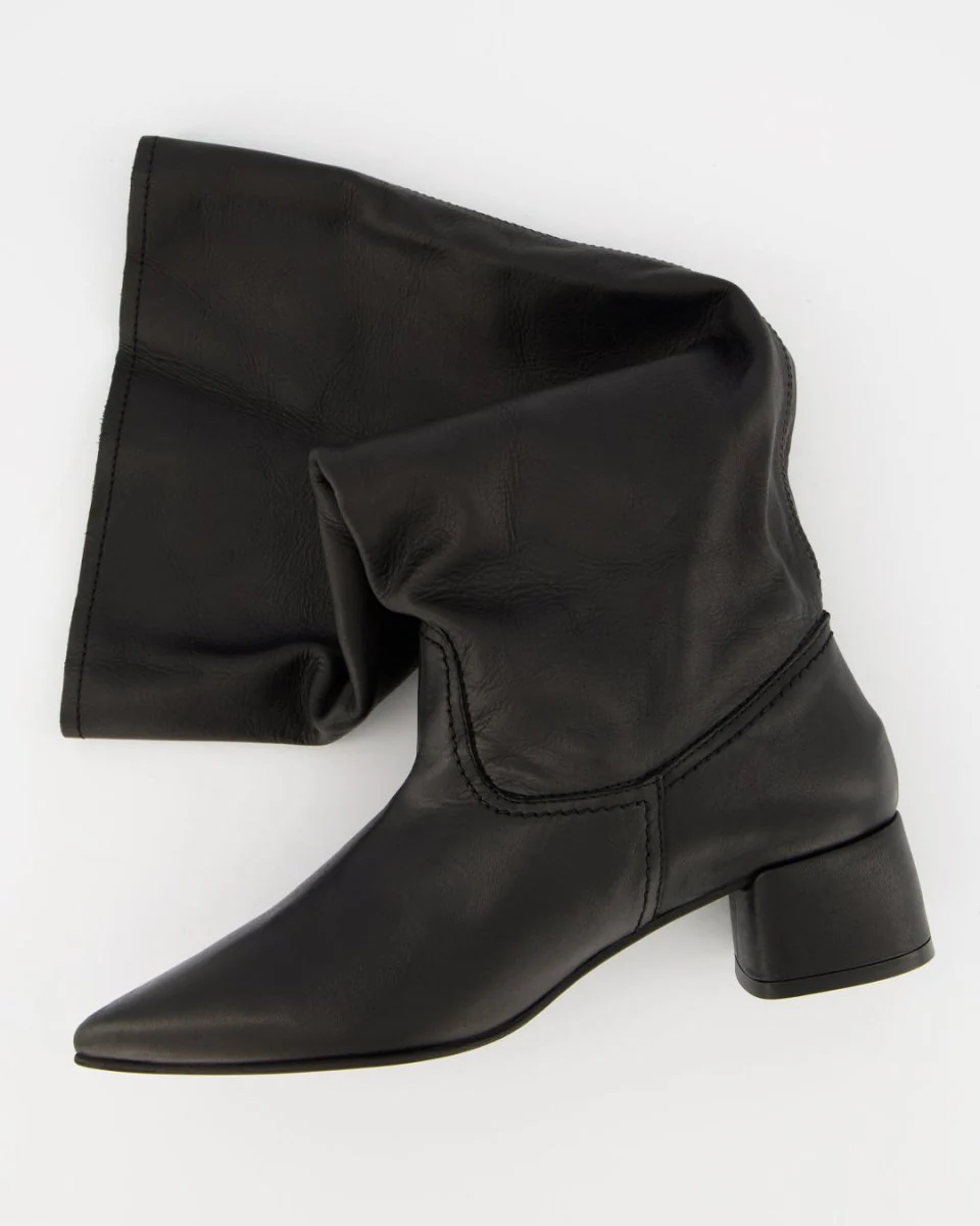 SINDY - BLACK LEATHER BOOTS - Image 3