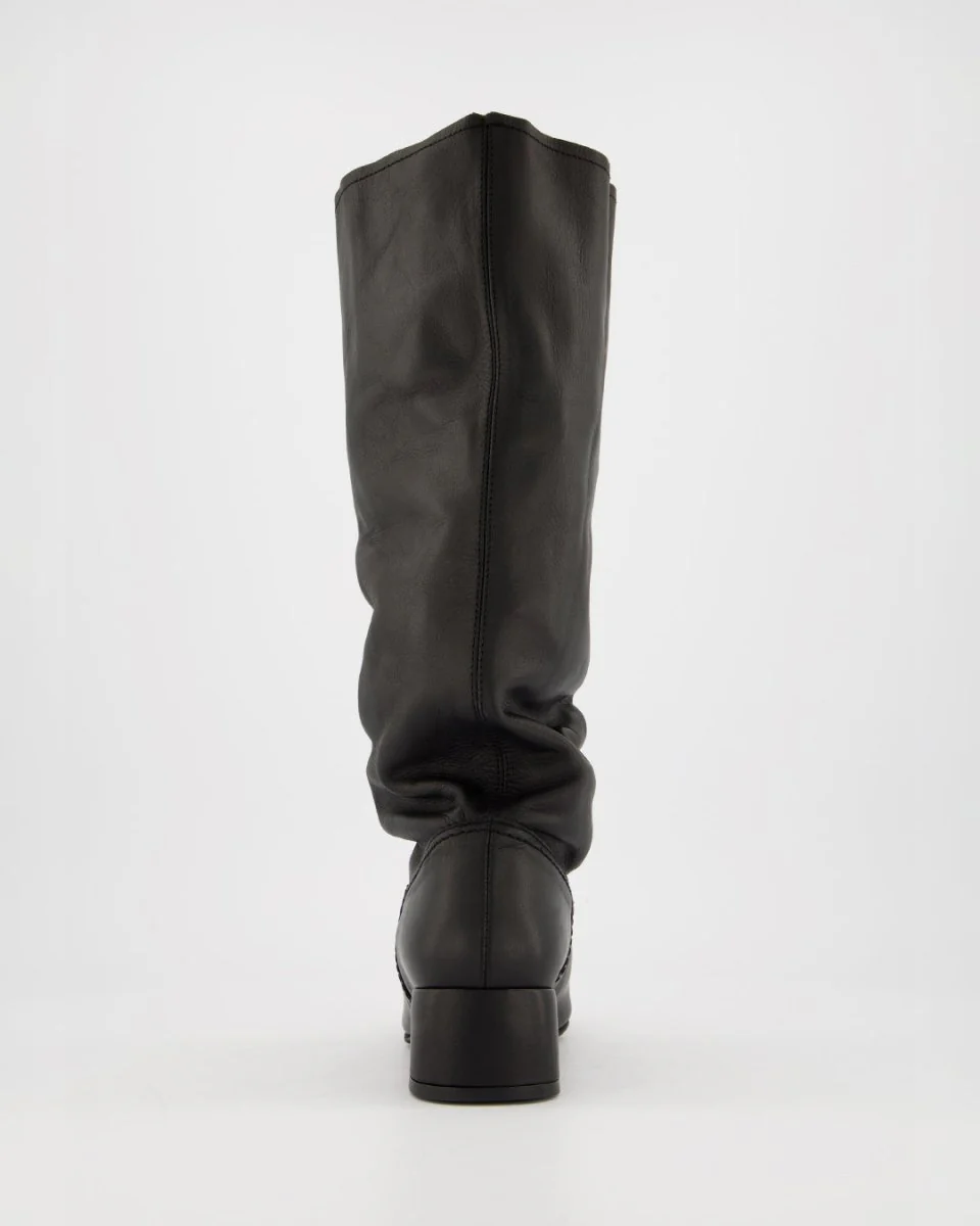 SINDY - BLACK LEATHER BOOTS - Image 6