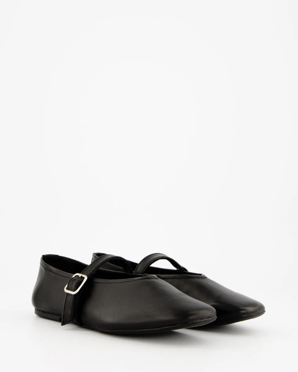 STILL - BLACK LEATHER FLATS - Image 3