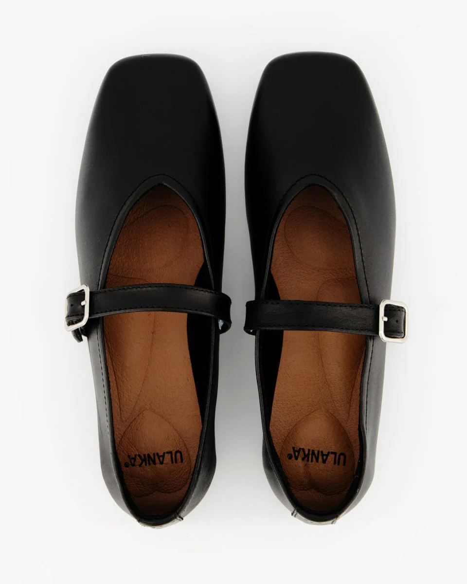 STILL - BLACK LEATHER FLATS - Image 4