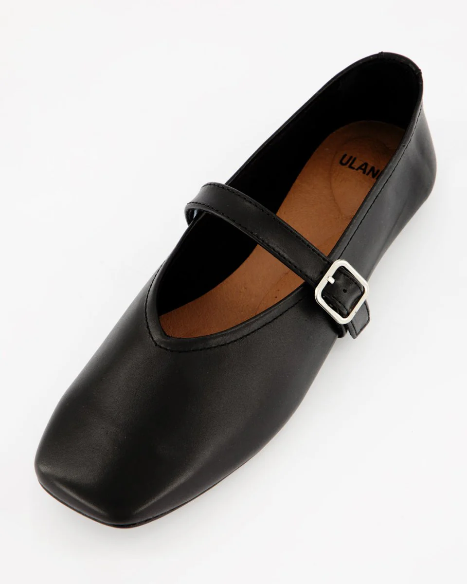 STILL - BLACK LEATHER FLATS - Image 5