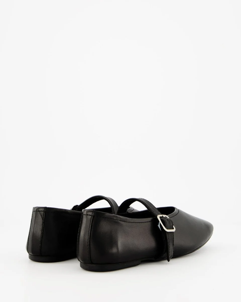 STILL - BLACK LEATHER FLATS - Image 6