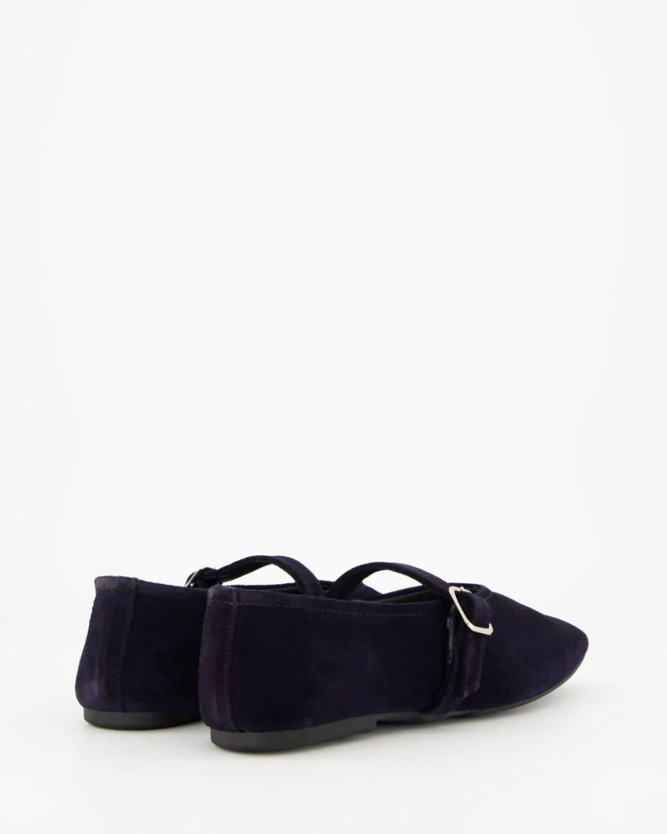 STILL - NAVY BLUE SUEDE FLATS - Image 5