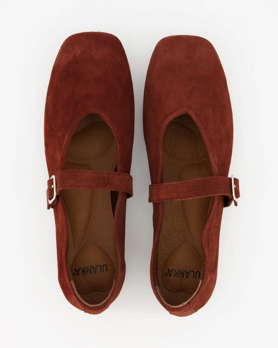 STILL - RUST SUEDE FLATS - Image 3