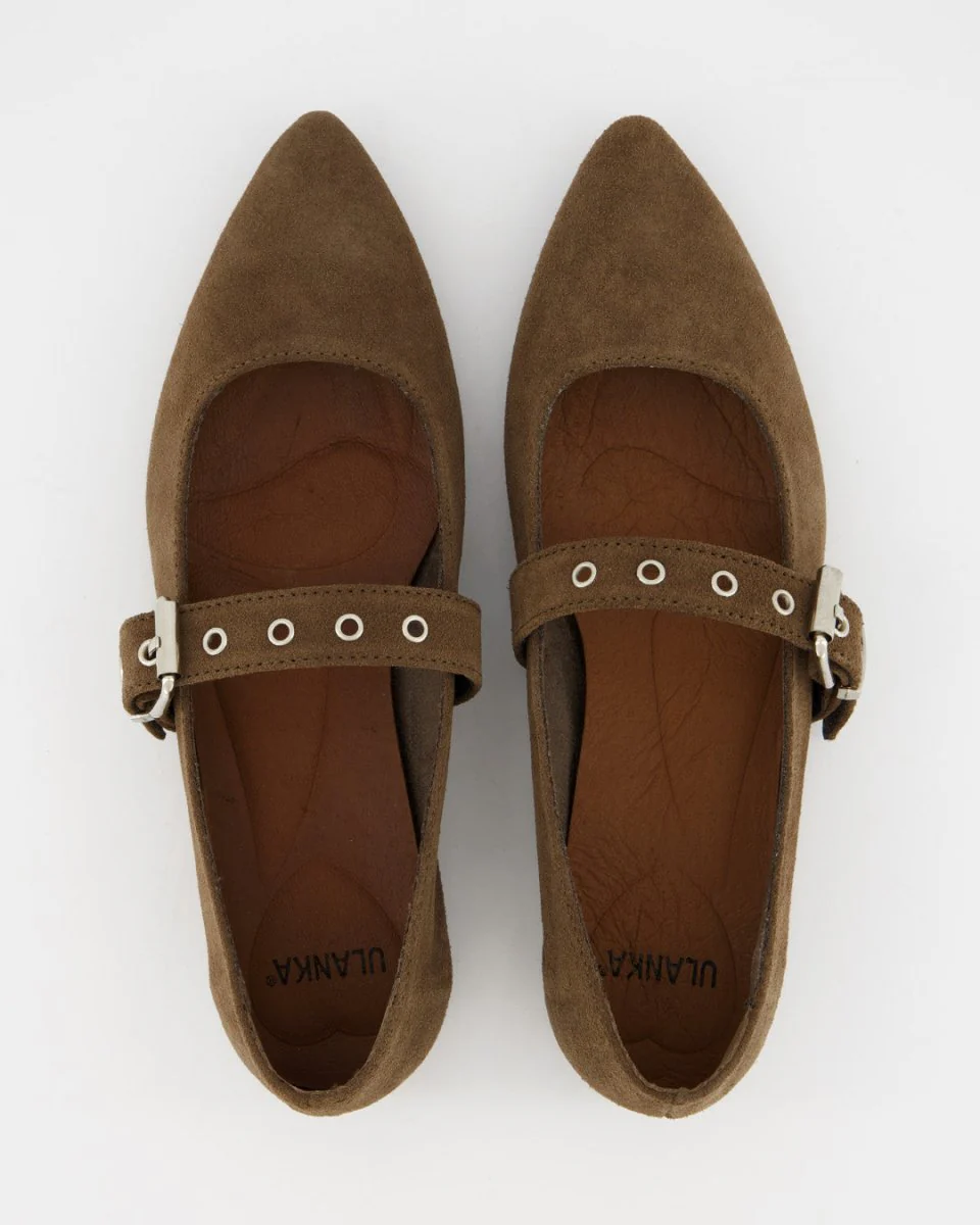 TACHIN - BROWN SUEDE FLATS - Image 5