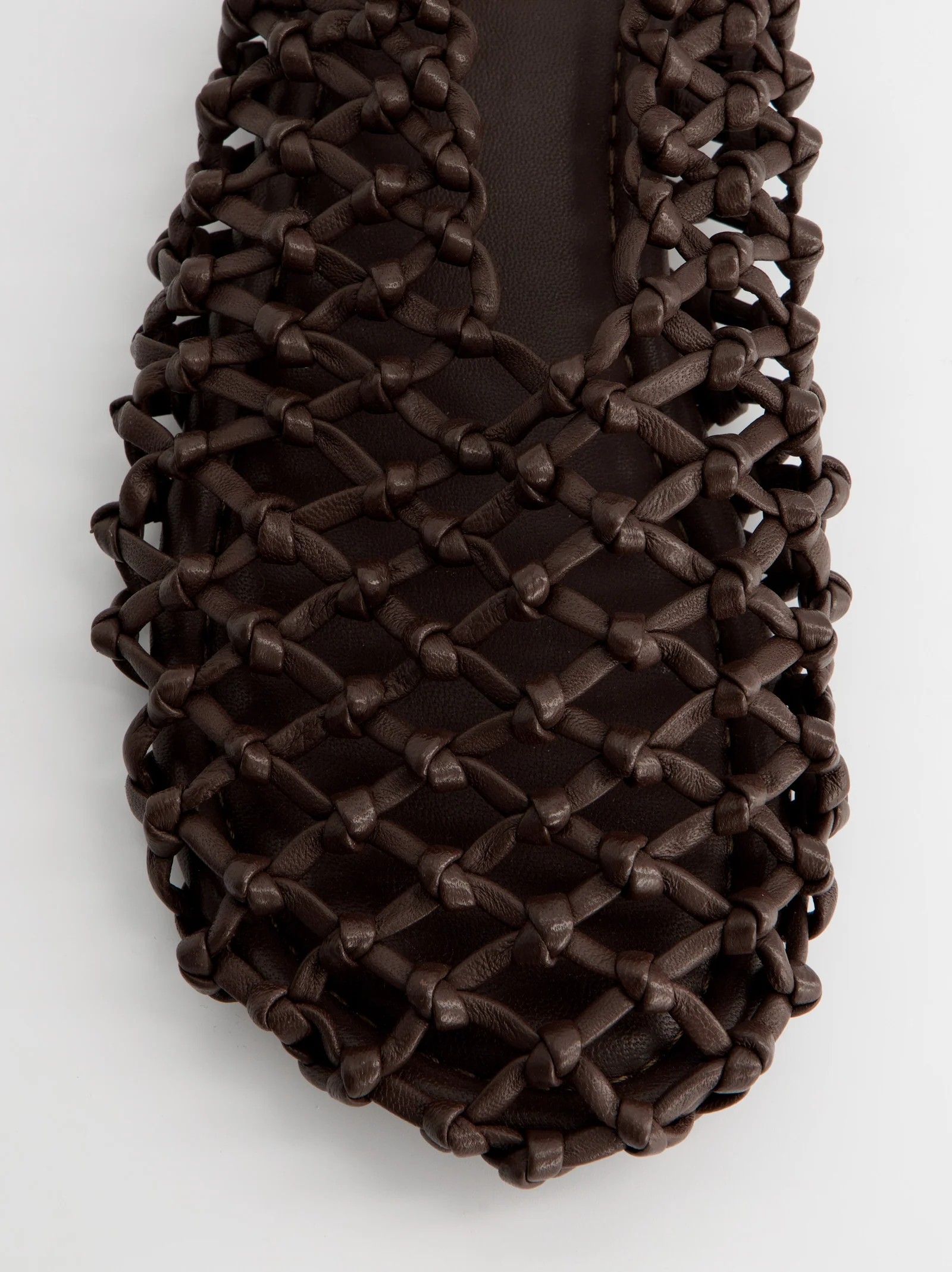 BRAIDED LEATHER SLINGBACK FLATS - THUNDER - Image 4