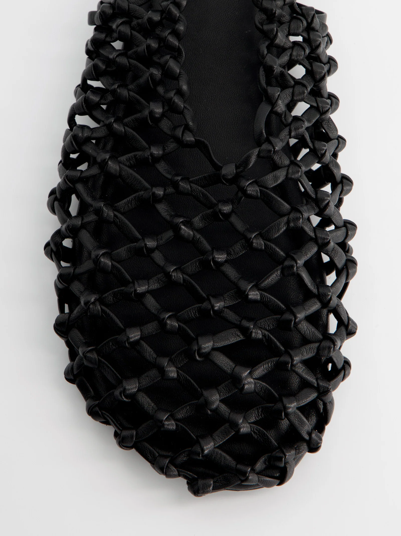 BRAIDED LEATHER SLINGBACK FLATS - THUNDER - Image 4